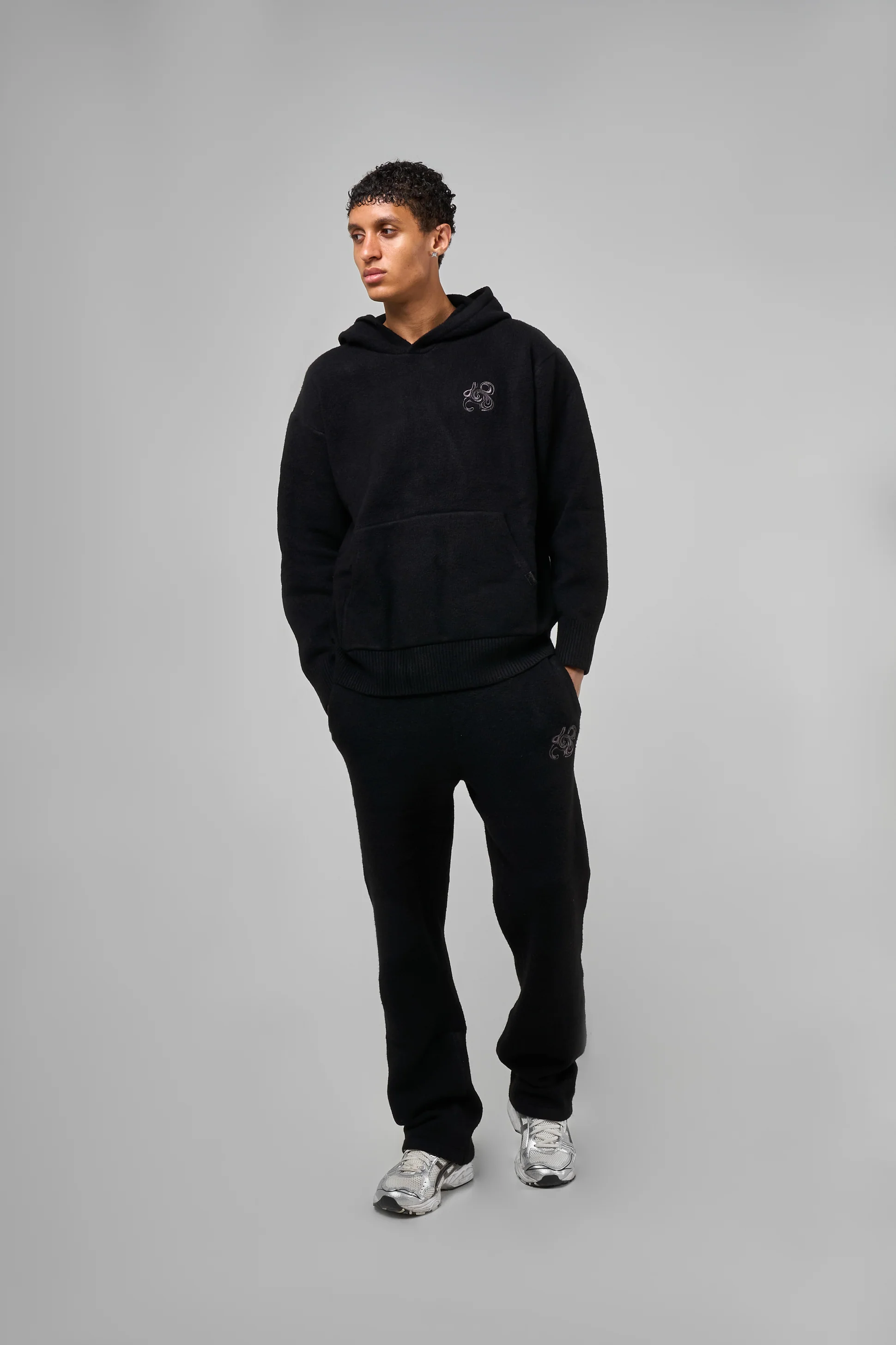 Amos Black Knitted Jogger - Image 6