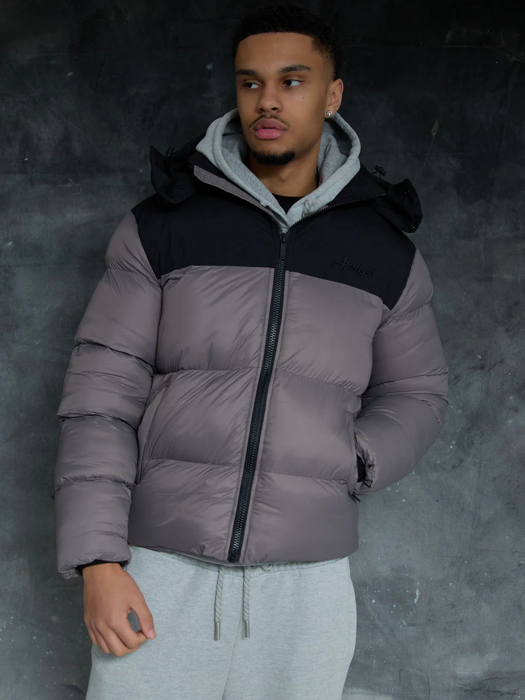 Bellezza Puffer Jacket Grey - Image 5