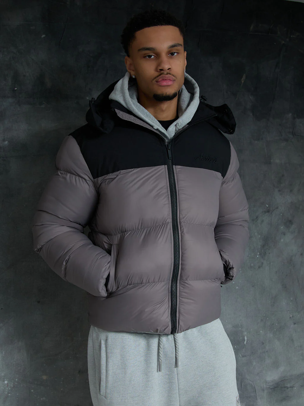 Bellezza Puffer Jacket Grey - Image 9