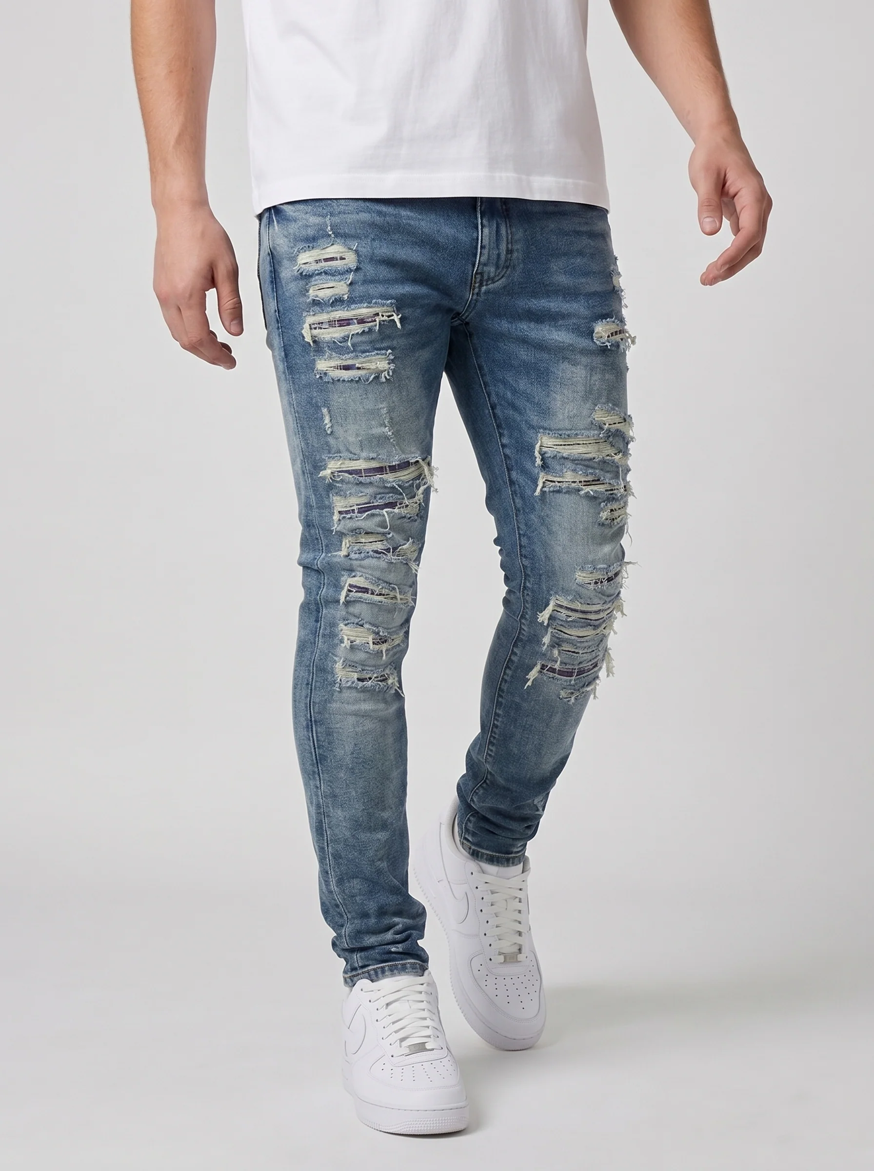 Belvedere Mid Blue Skinny Jeans - Image 4