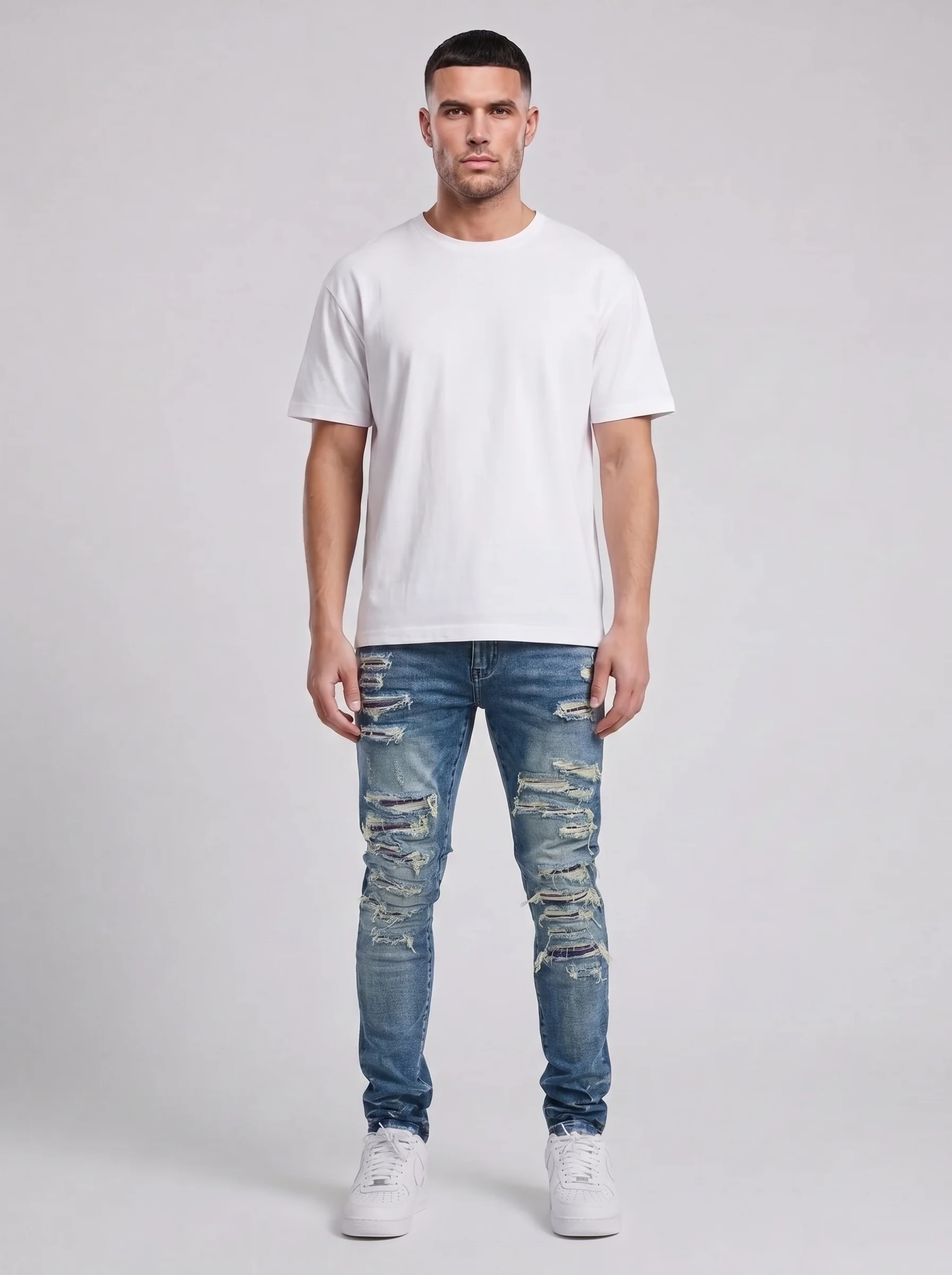 Belvedere Mid Blue Skinny Jeans - Image 5