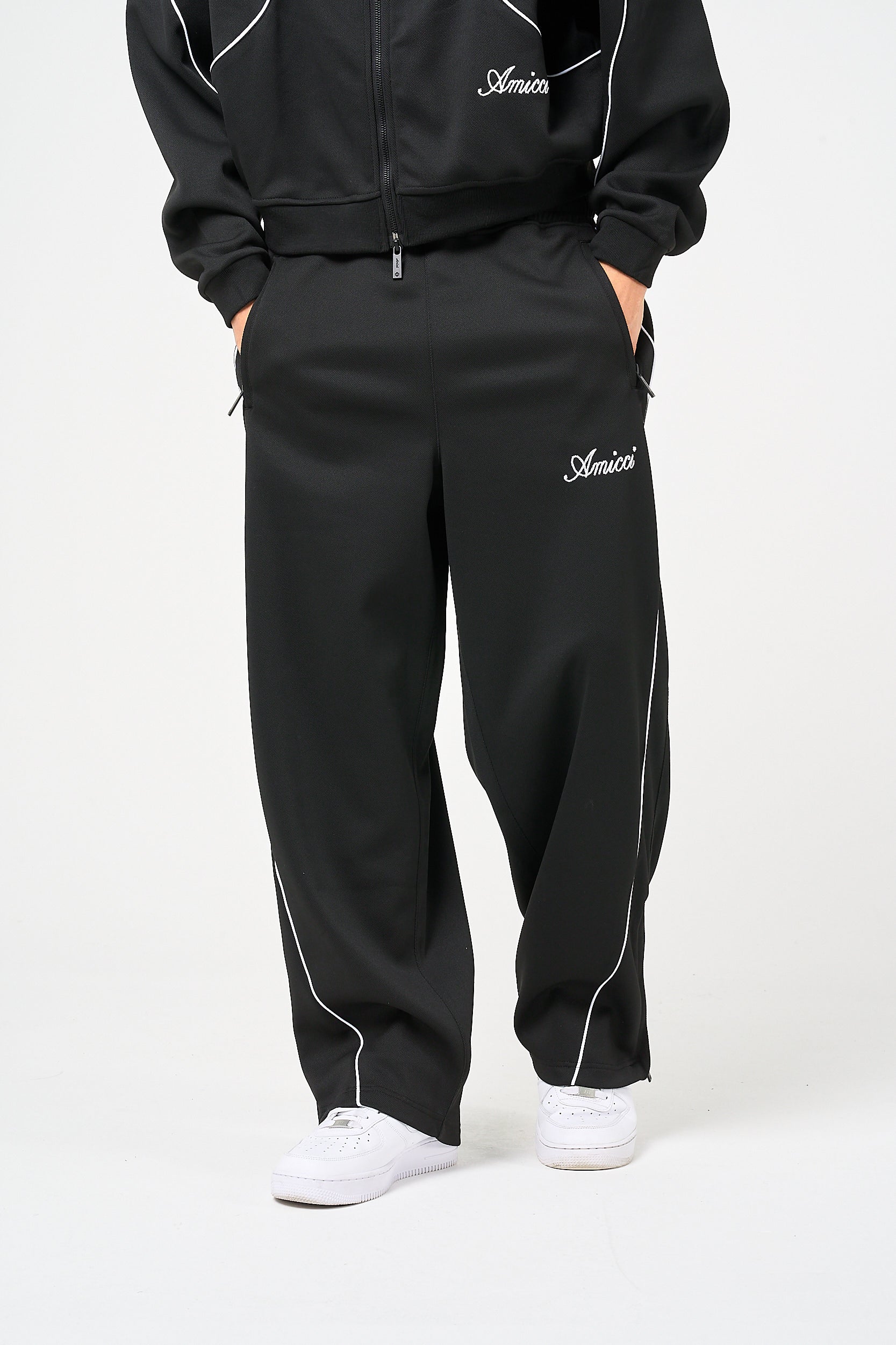 Bleecker Black Zip Through Bottoms
