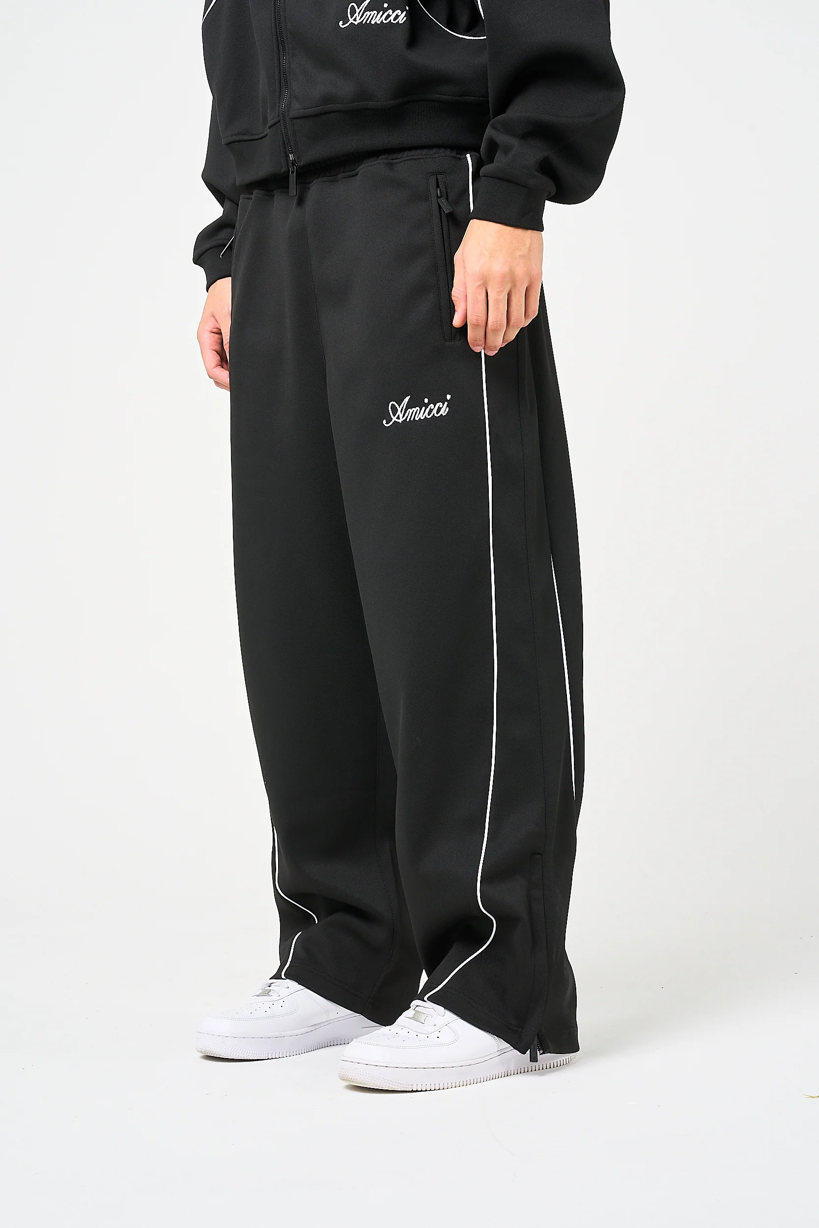 Bleecker Black Zip Through Bottoms - Image 2