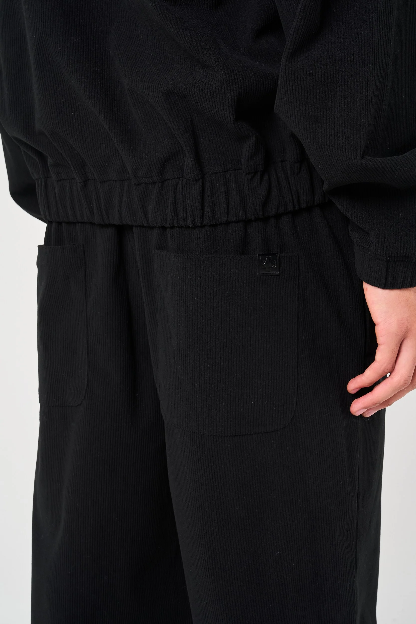 Cylinder Black Needlecord Jogger - Image 5