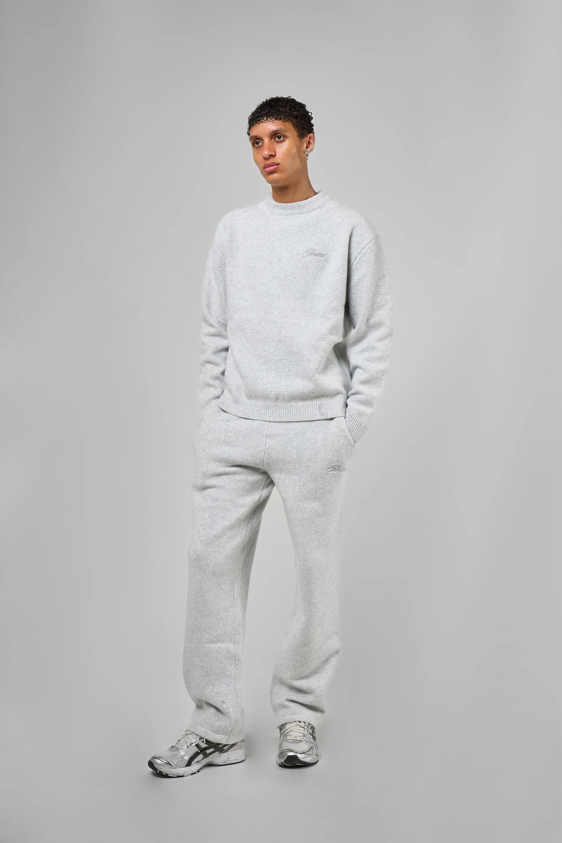 Dexter Grey Knitted Sweatshirt - Image 8