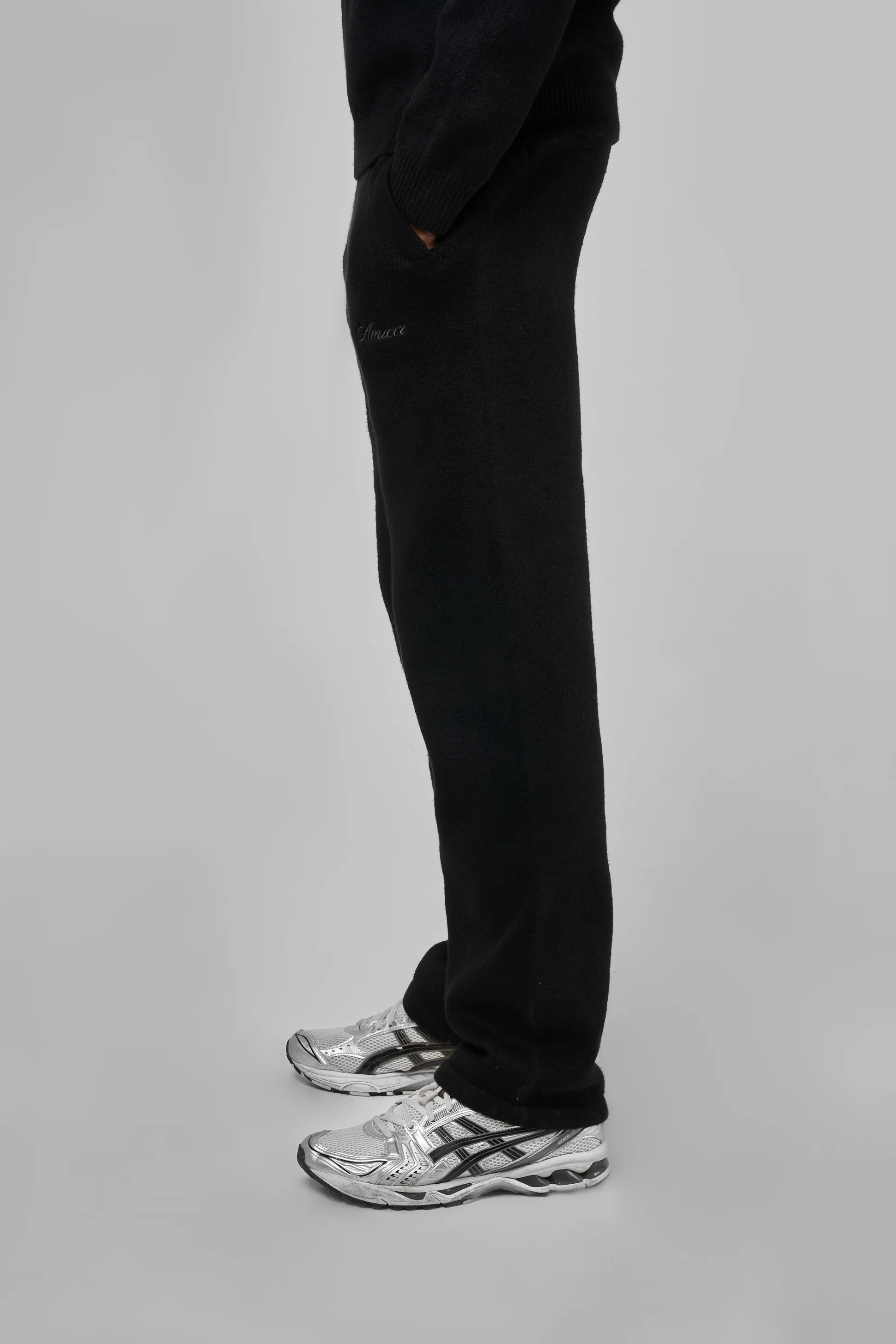 Dexter Black Knitted Joggers - Image 4