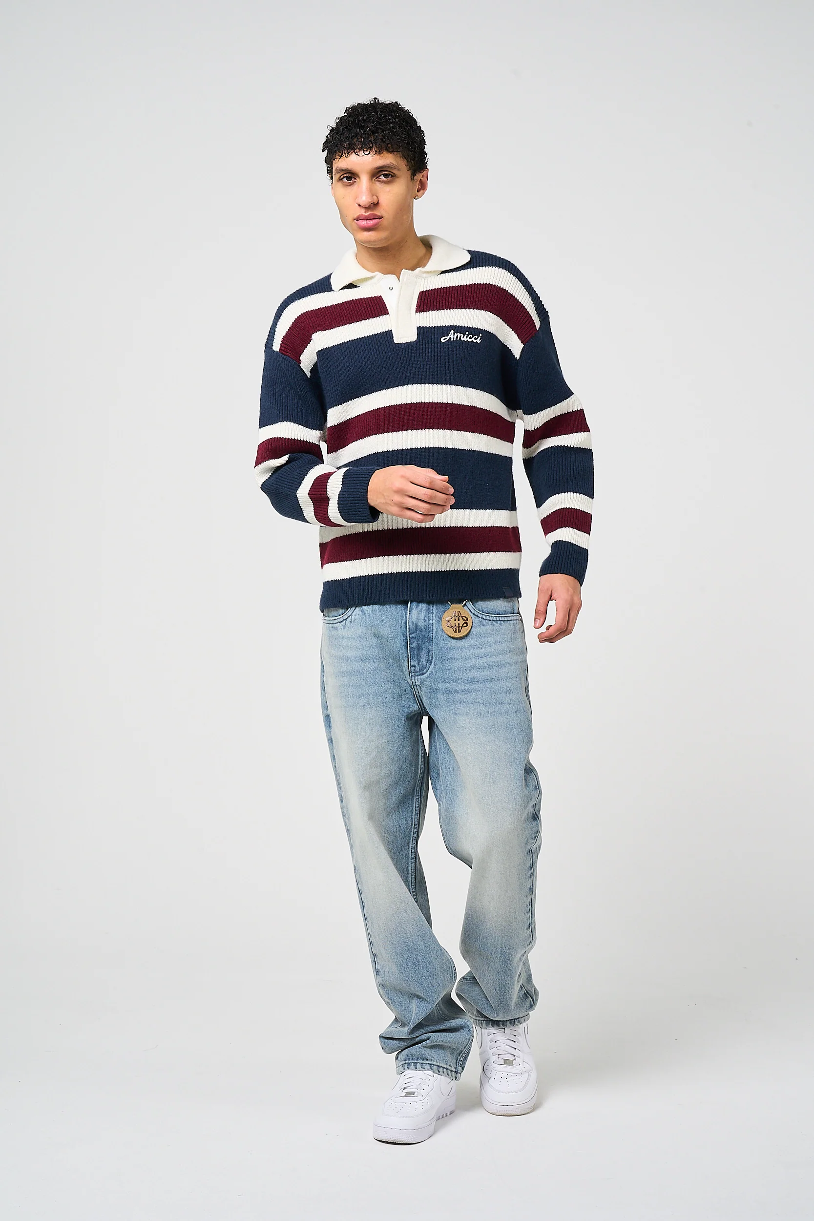 Awing Striped Knitted Sweatshirt - Image 7