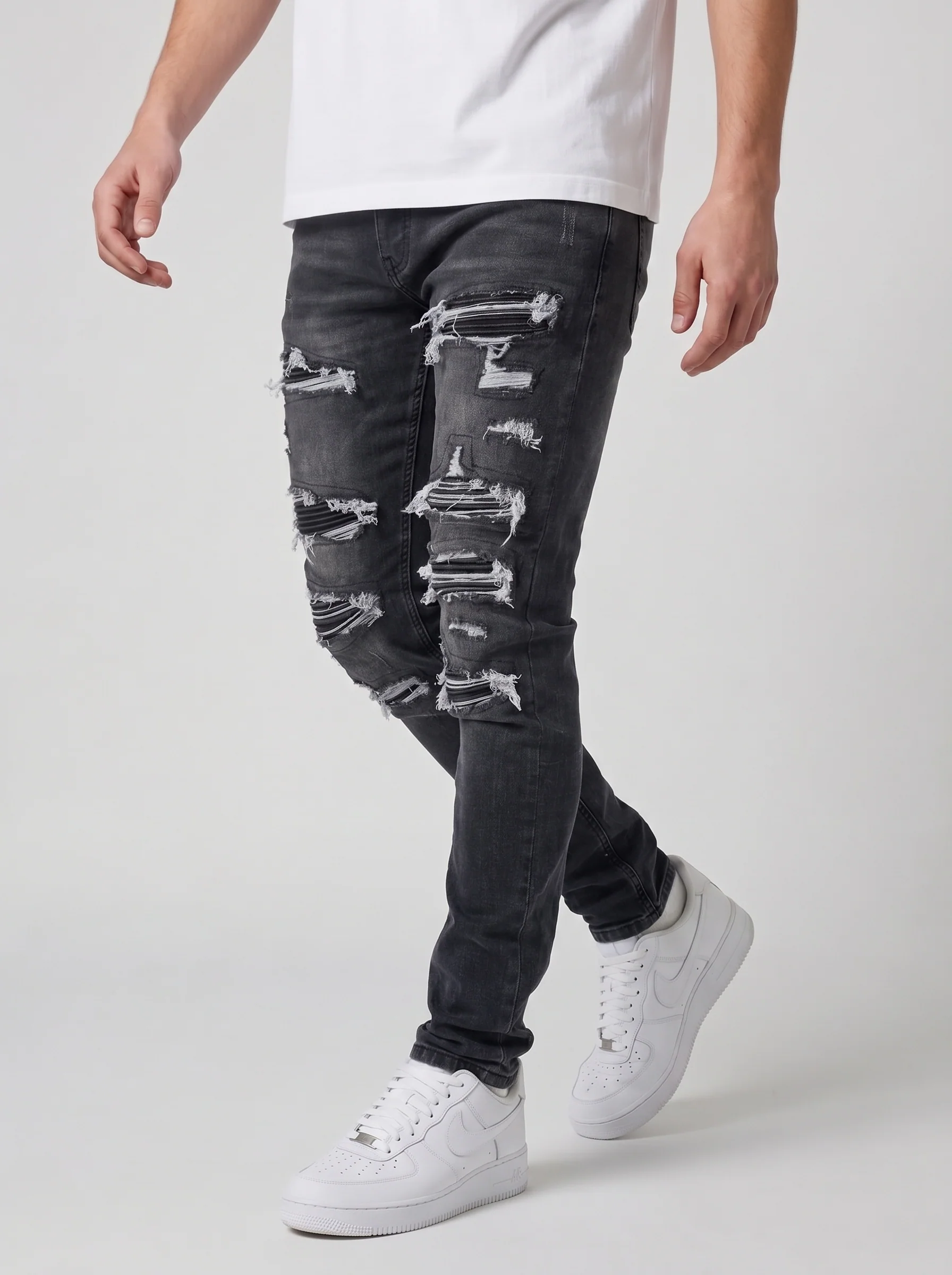 Diego Washed Black Skinny Jeans - Image 3