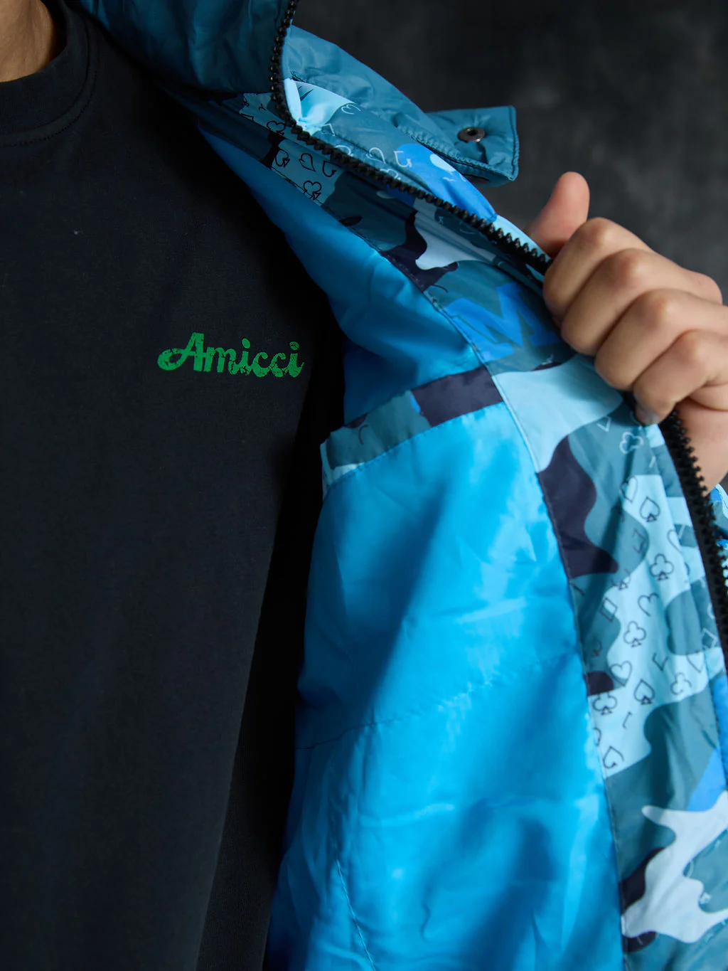Donte Blue Camo Puffer Jacket - Image 12