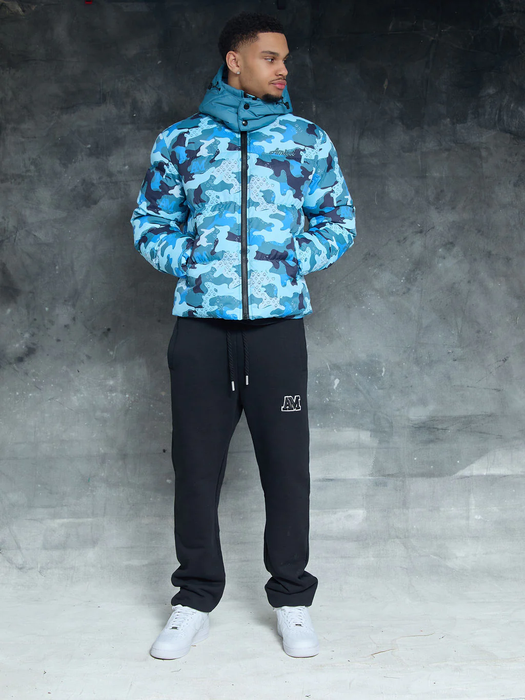 Donte Blue Camo Puffer Jacket - Image 4