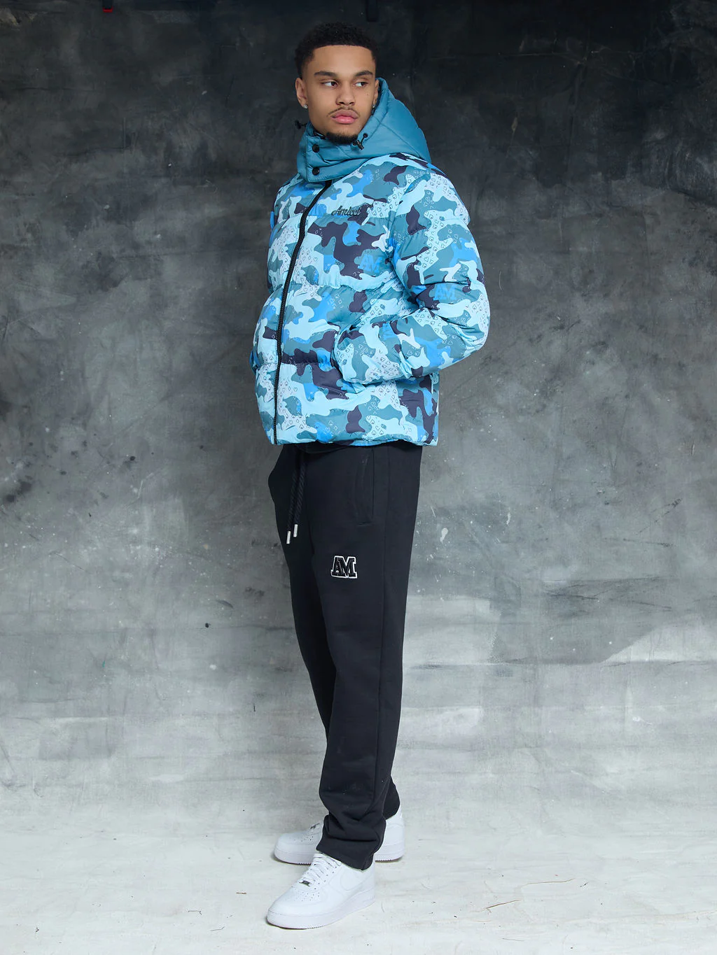 Donte Blue Camo Puffer Jacket - Image 5