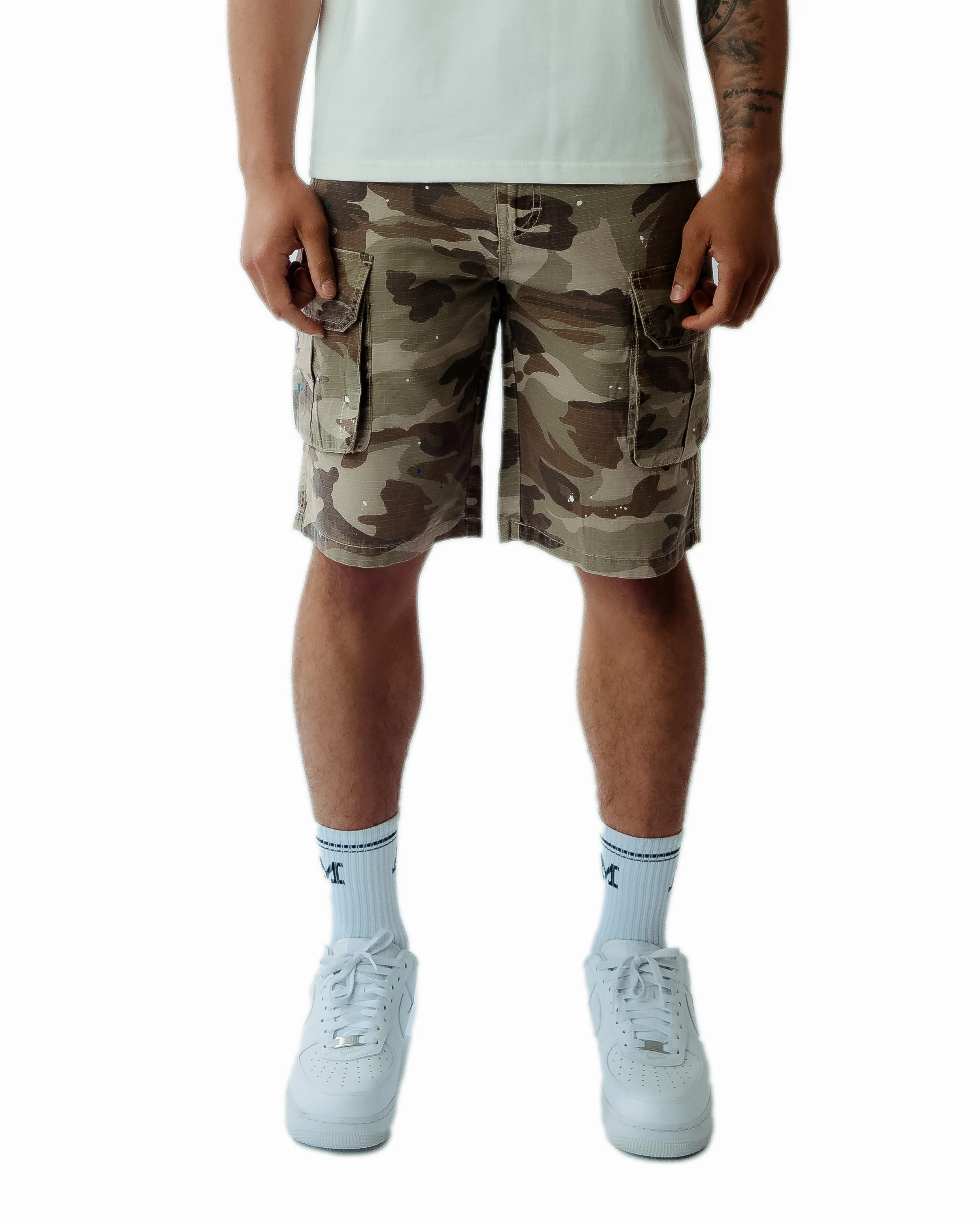 Flavio Beige Camo Shorts - Image 5
