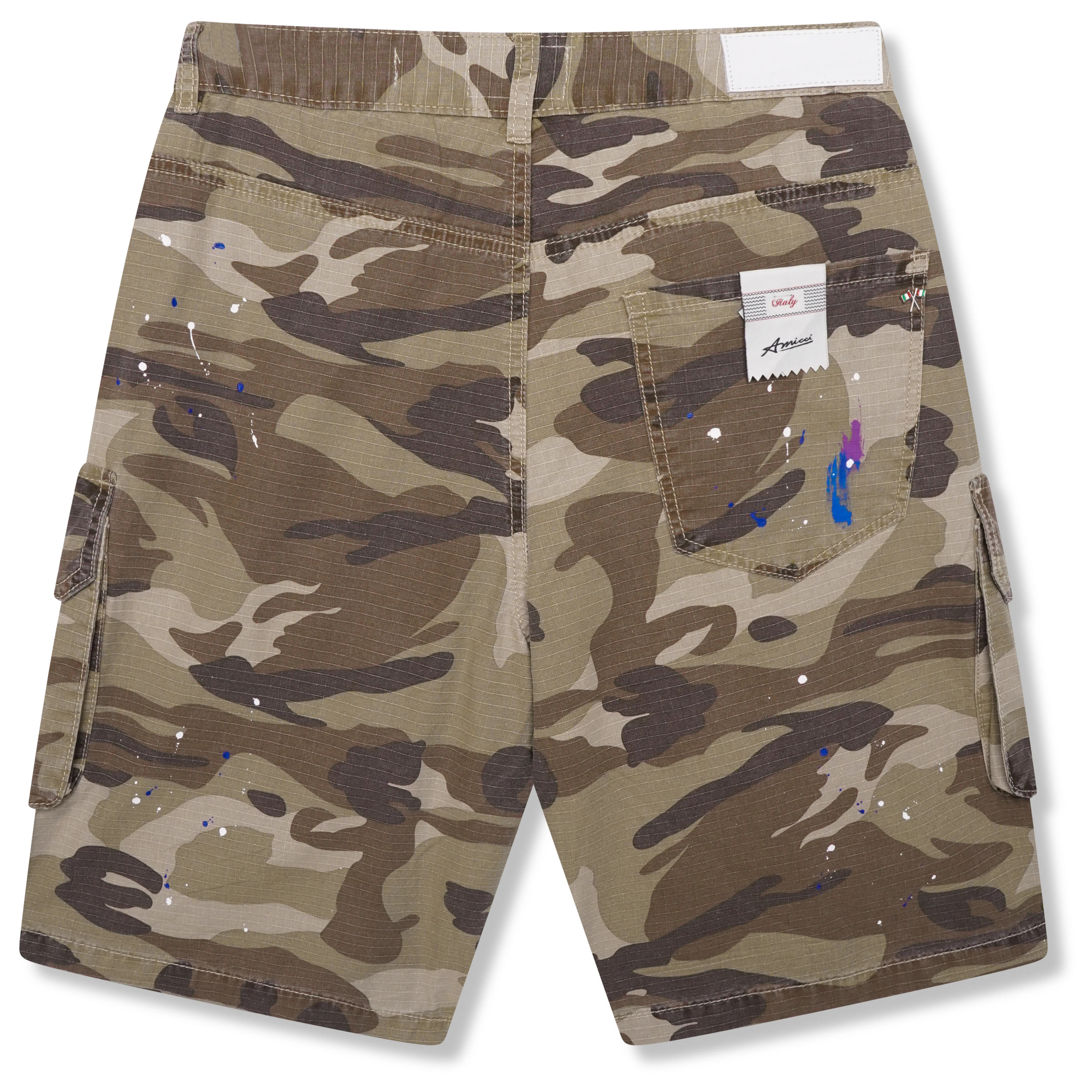 Flavio Beige Camo Shorts - Image 8