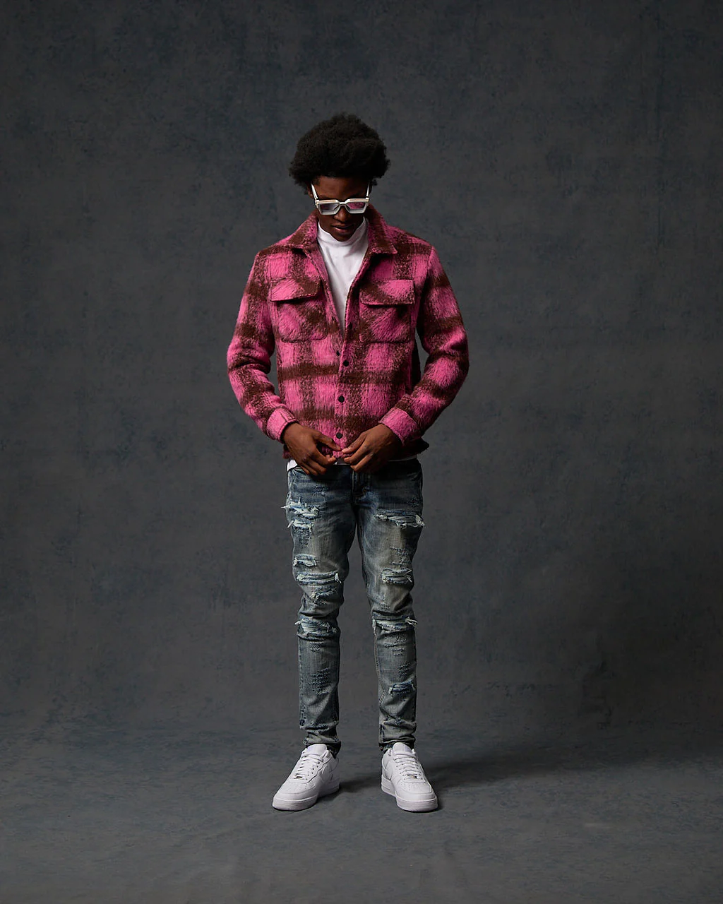 Gennaro Mohair Pink Shirt - Image 4