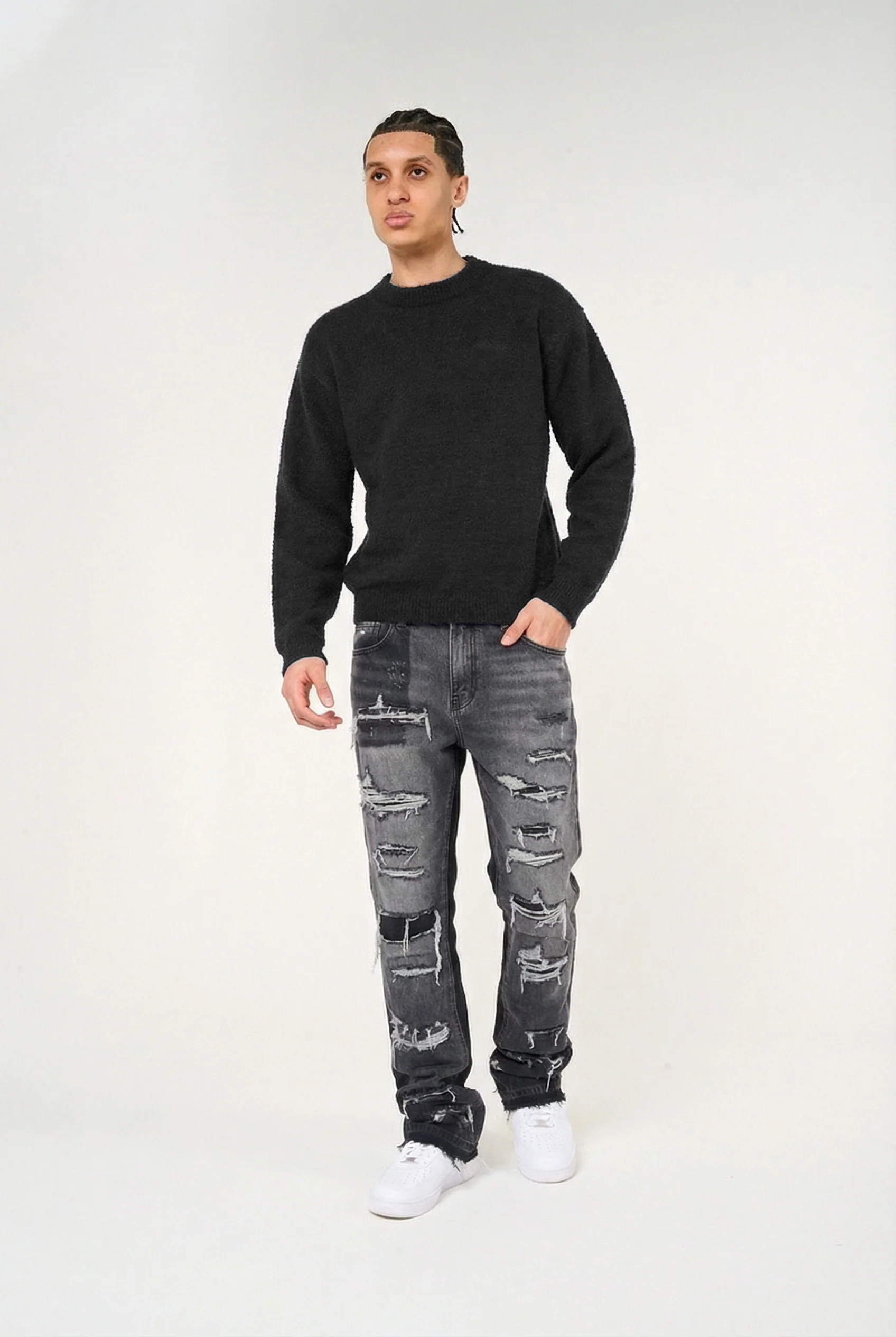 Imola Grey Flare Jean - Image 4