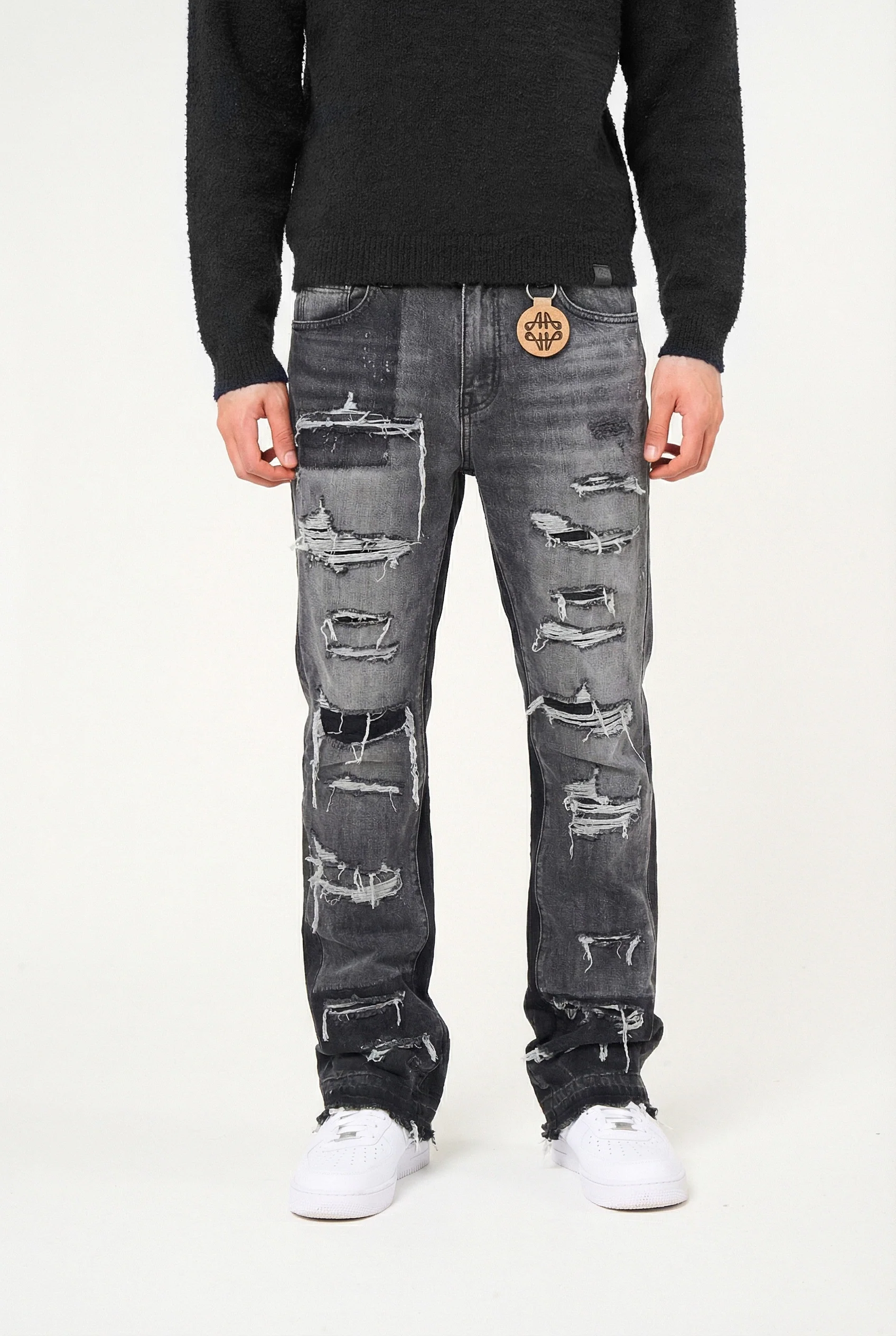 Imola Grey Flare Jean - Image 6