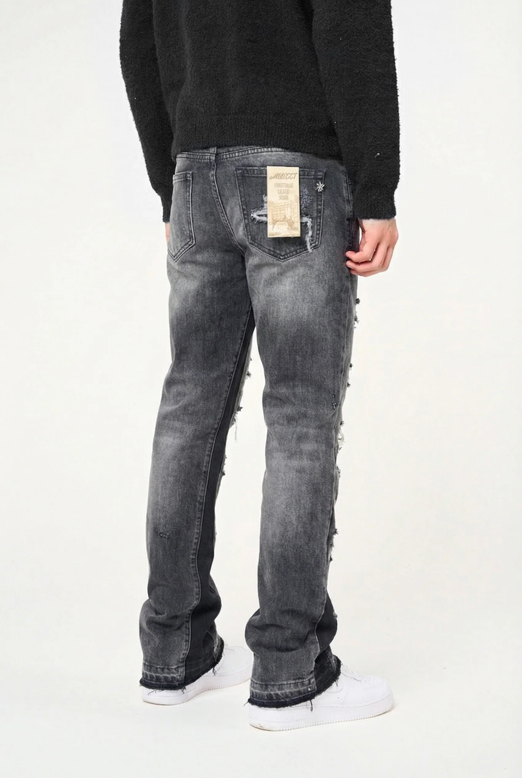 Imola Grey Flare Jean - Image 8
