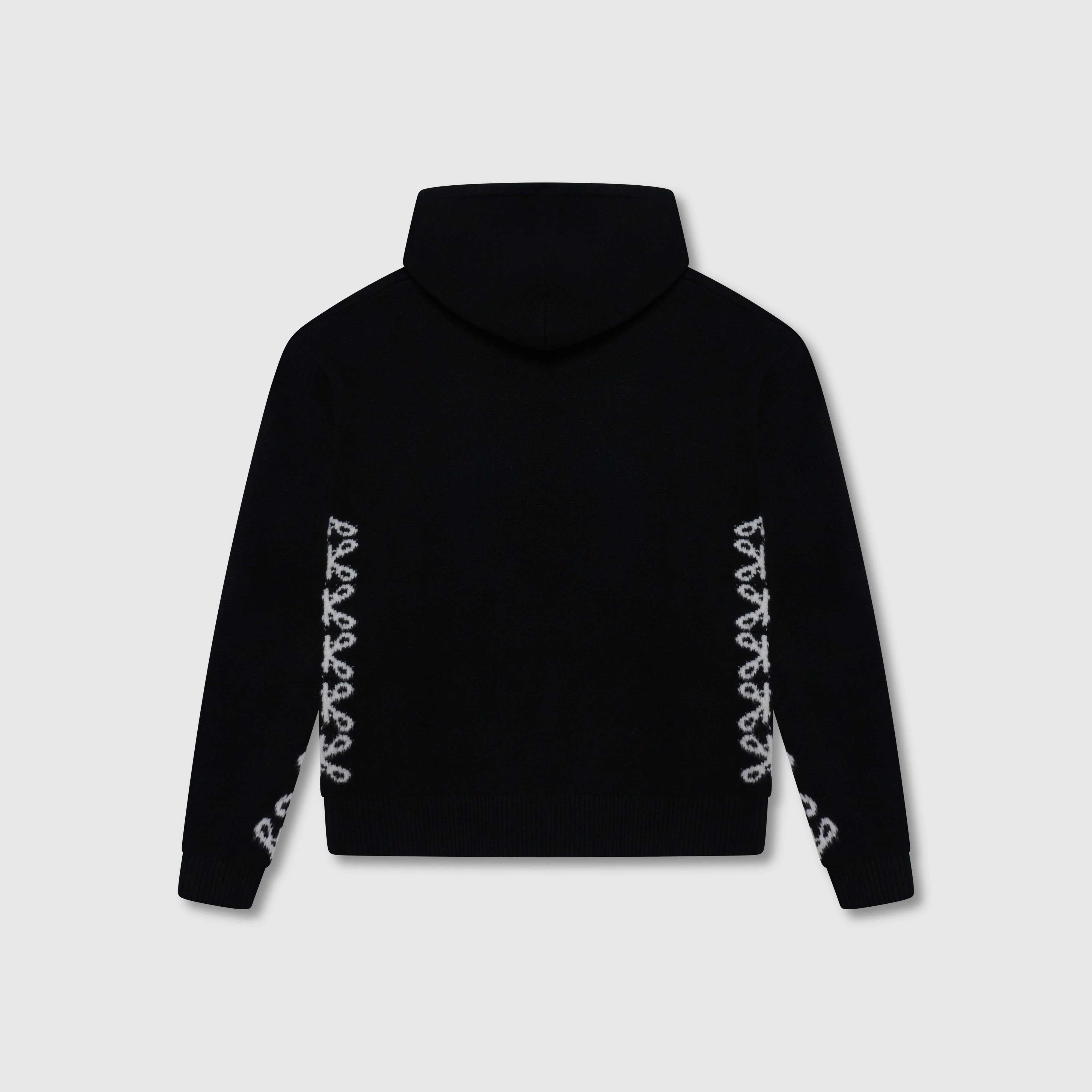 Merino Knitwear Black Hoodie - Image 5