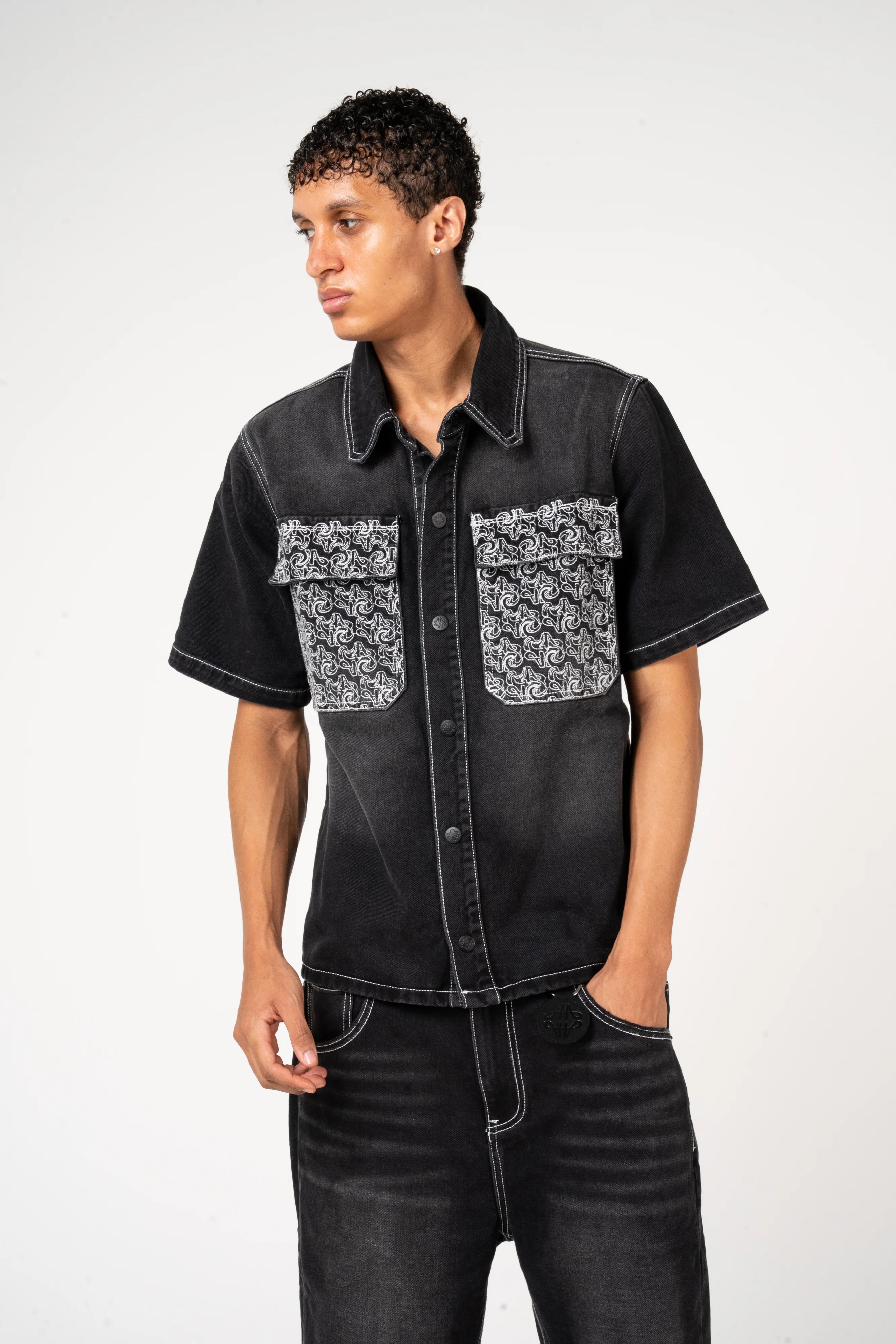 Keshi Denim Shirt Black - Image 5