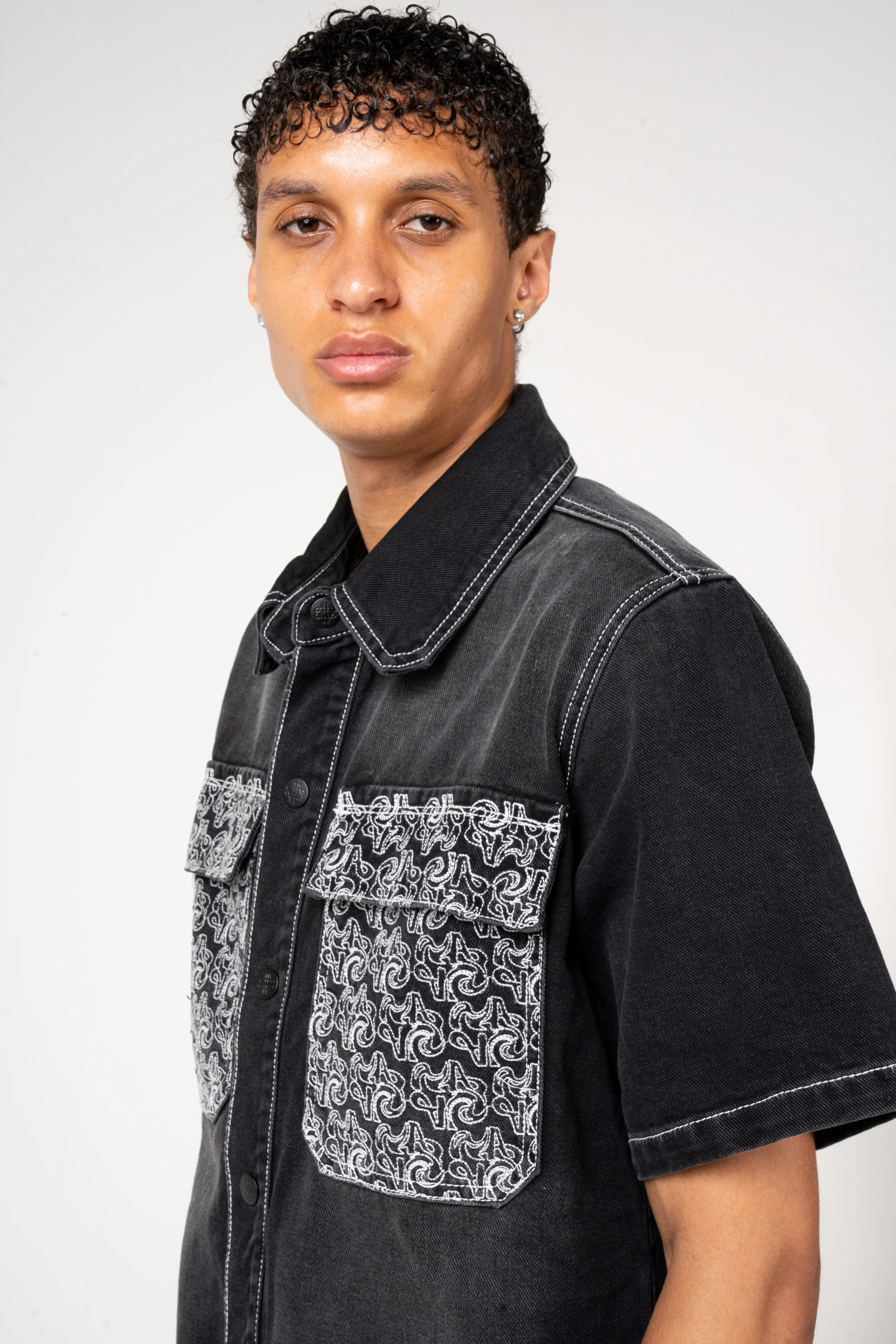 Keshi Denim Shirt Black - Image 7