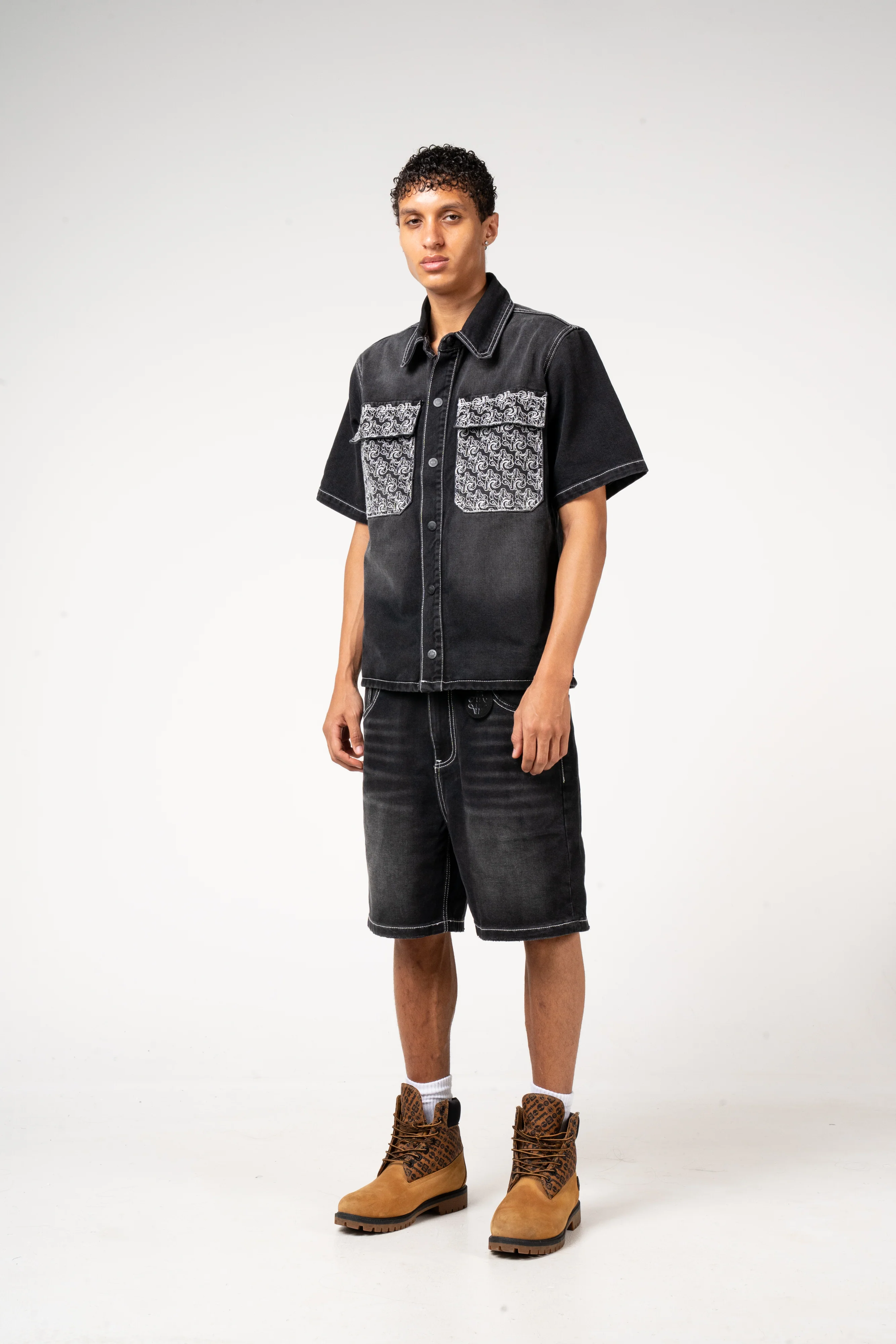 Keshi Denim Shorts Black - Image 6