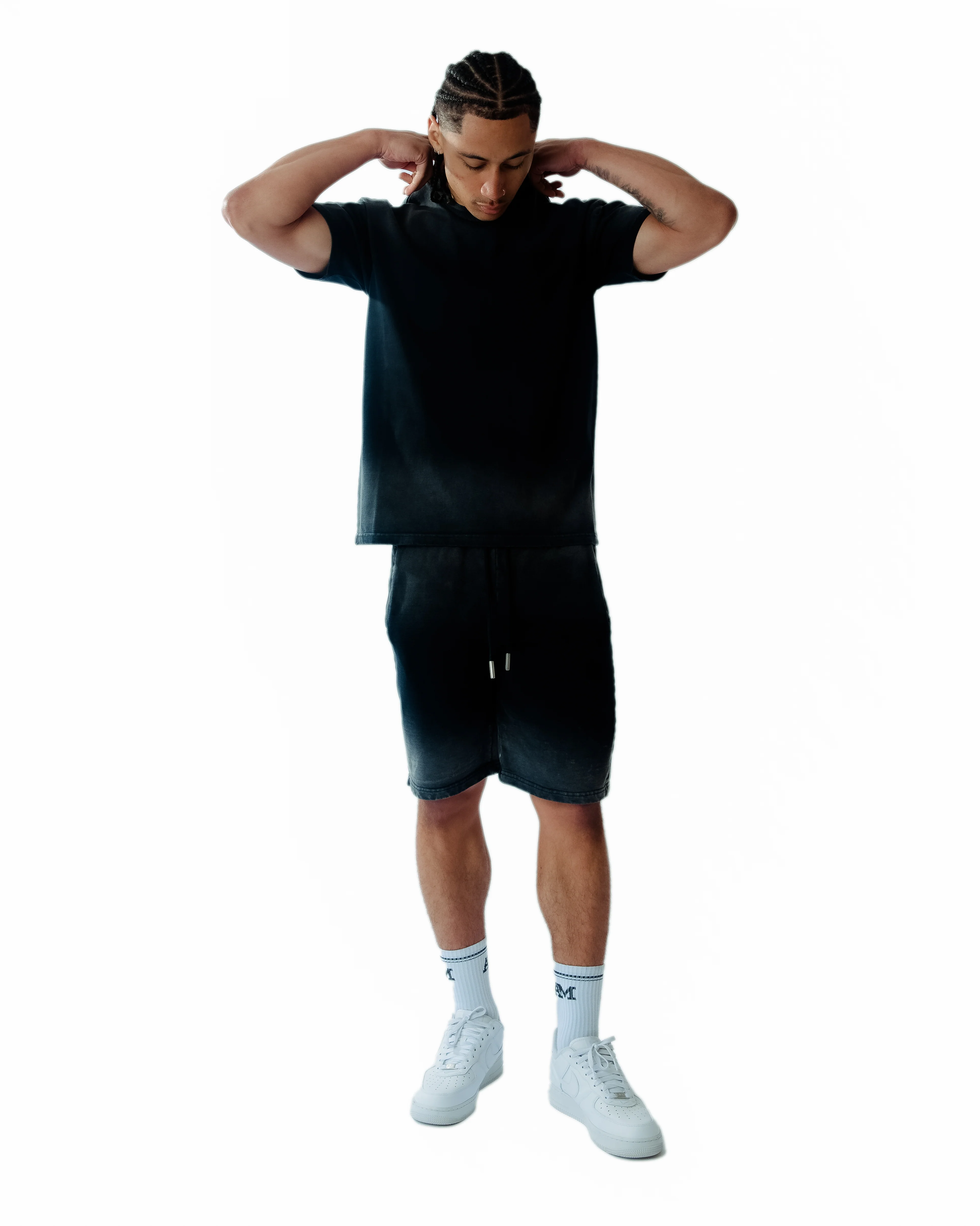 Levanto Washed Black Shorts - Image 3