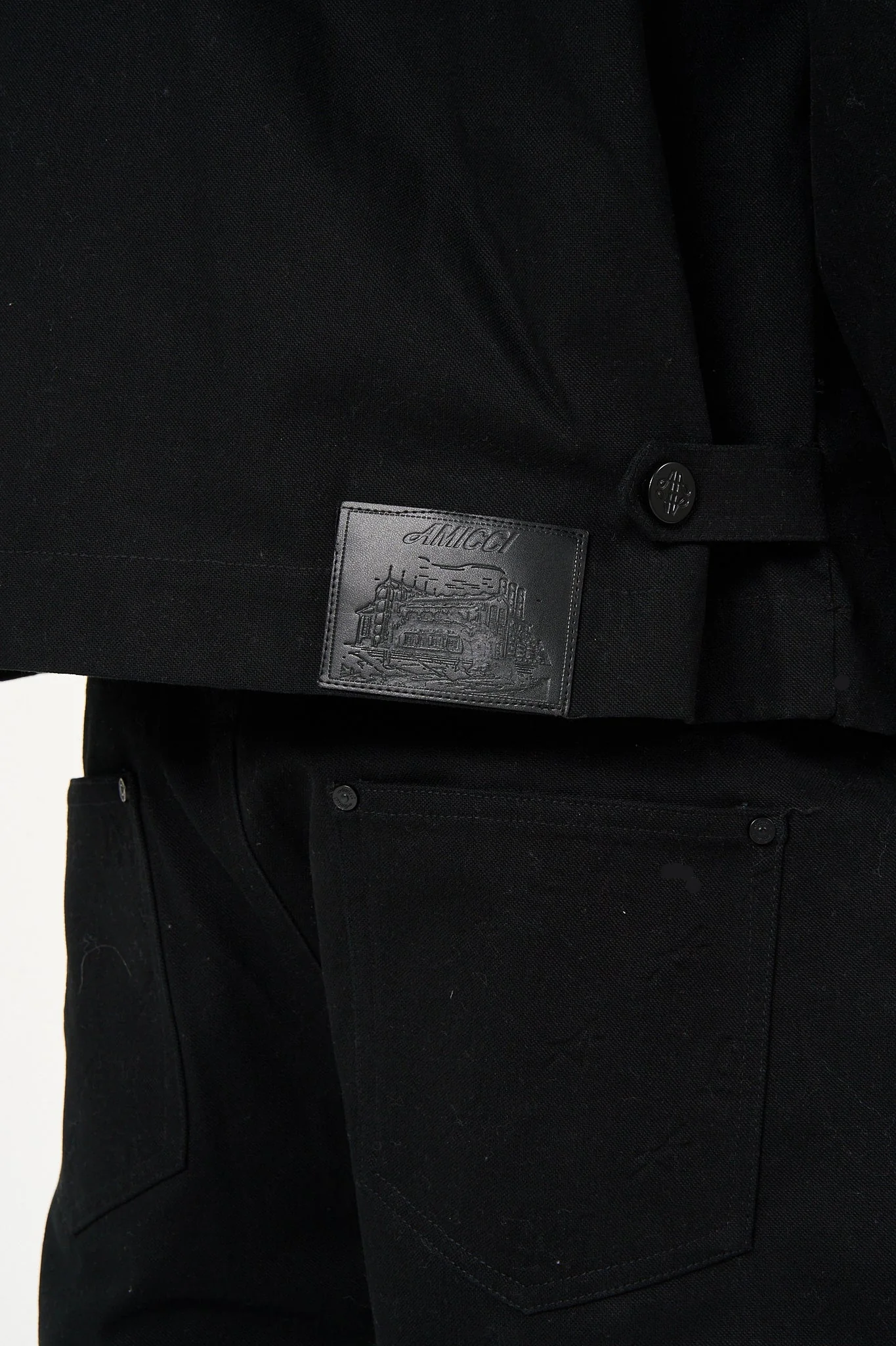Maceo Embossed Jacket Black - Image 7