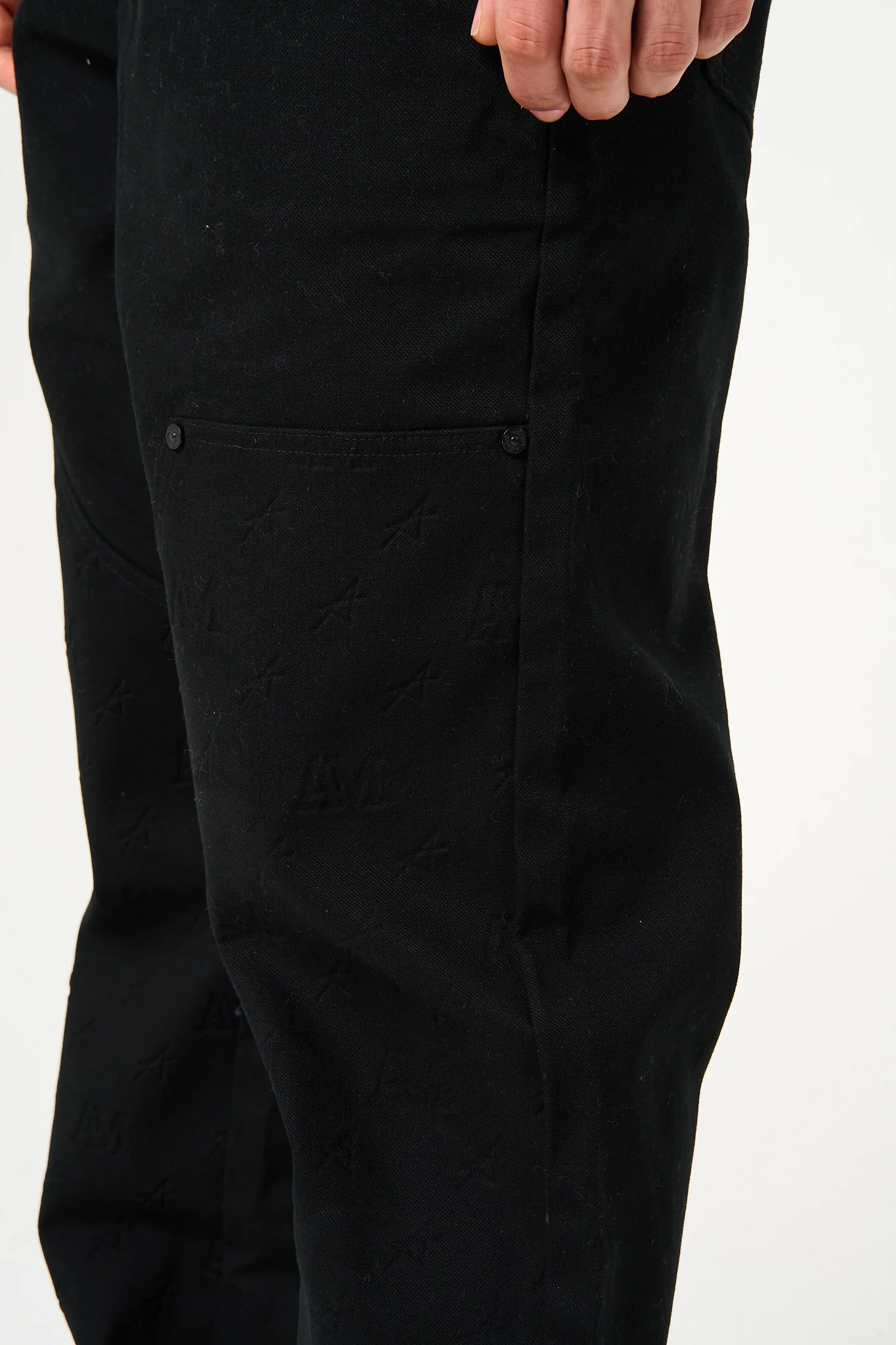 Maceo Embossed Carpenter Pants Black - Image 8