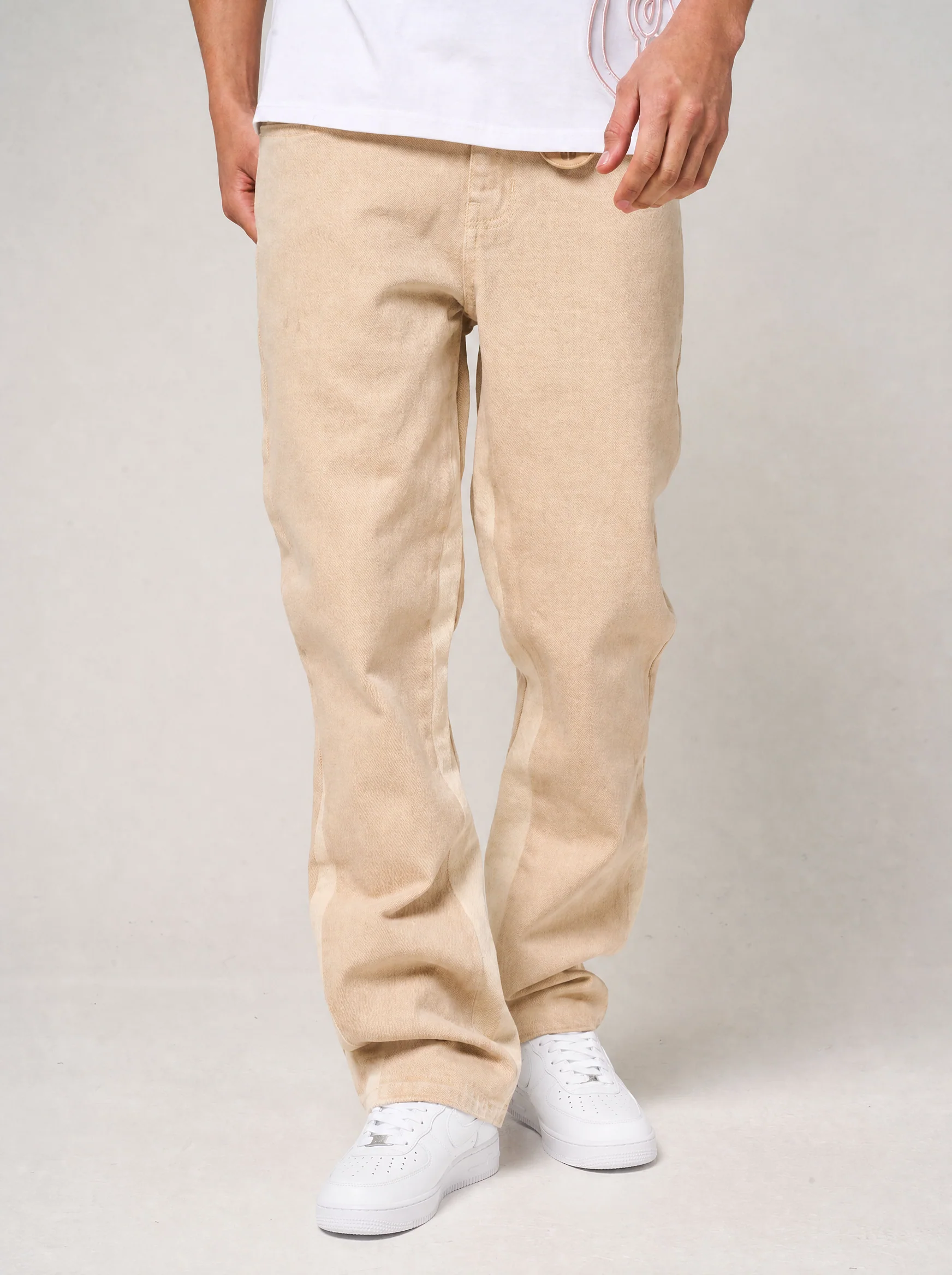Maranello Beige Flare Jean - Image 4