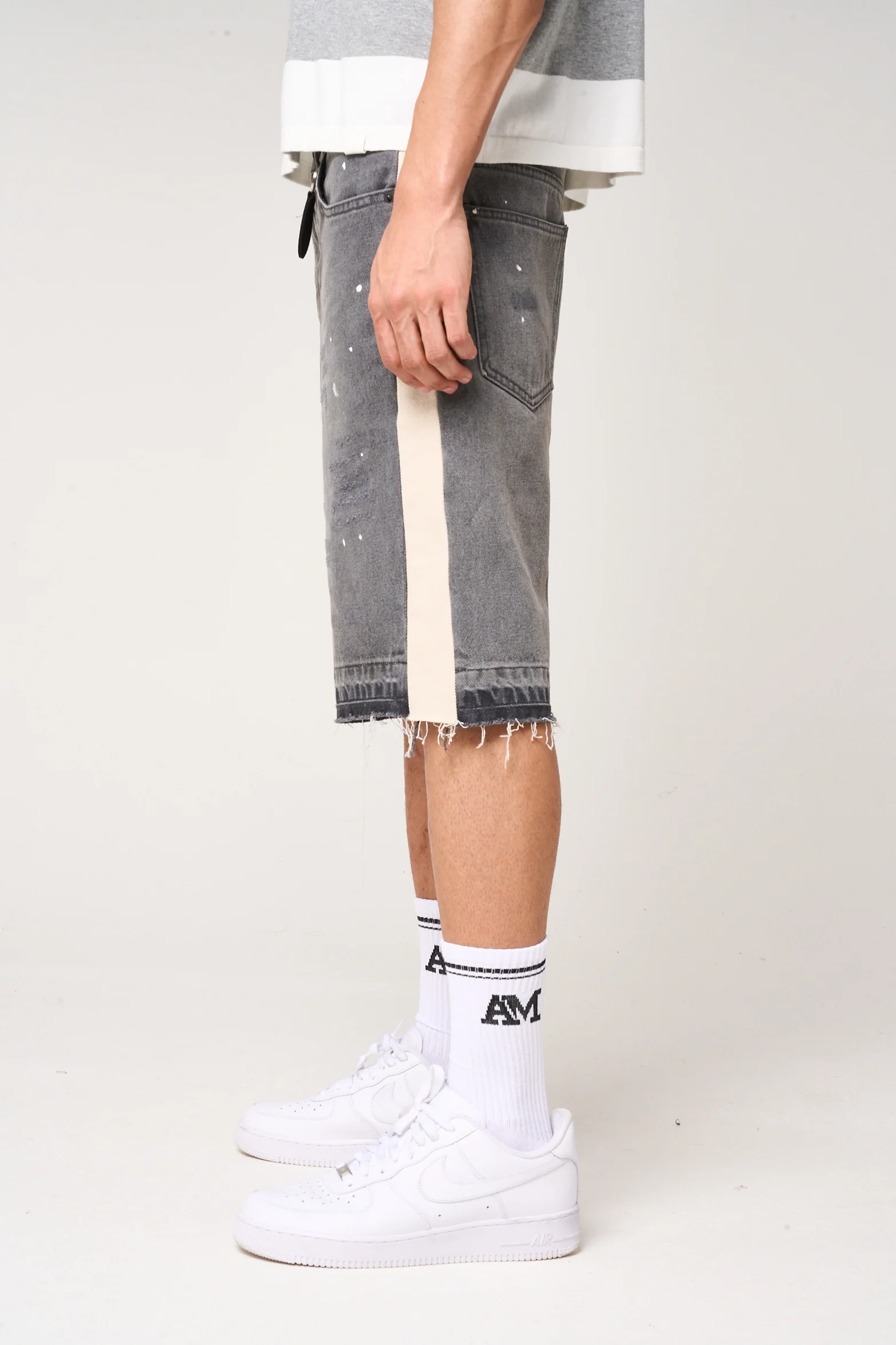 Maranello Grey Denim Shorts - Image 6