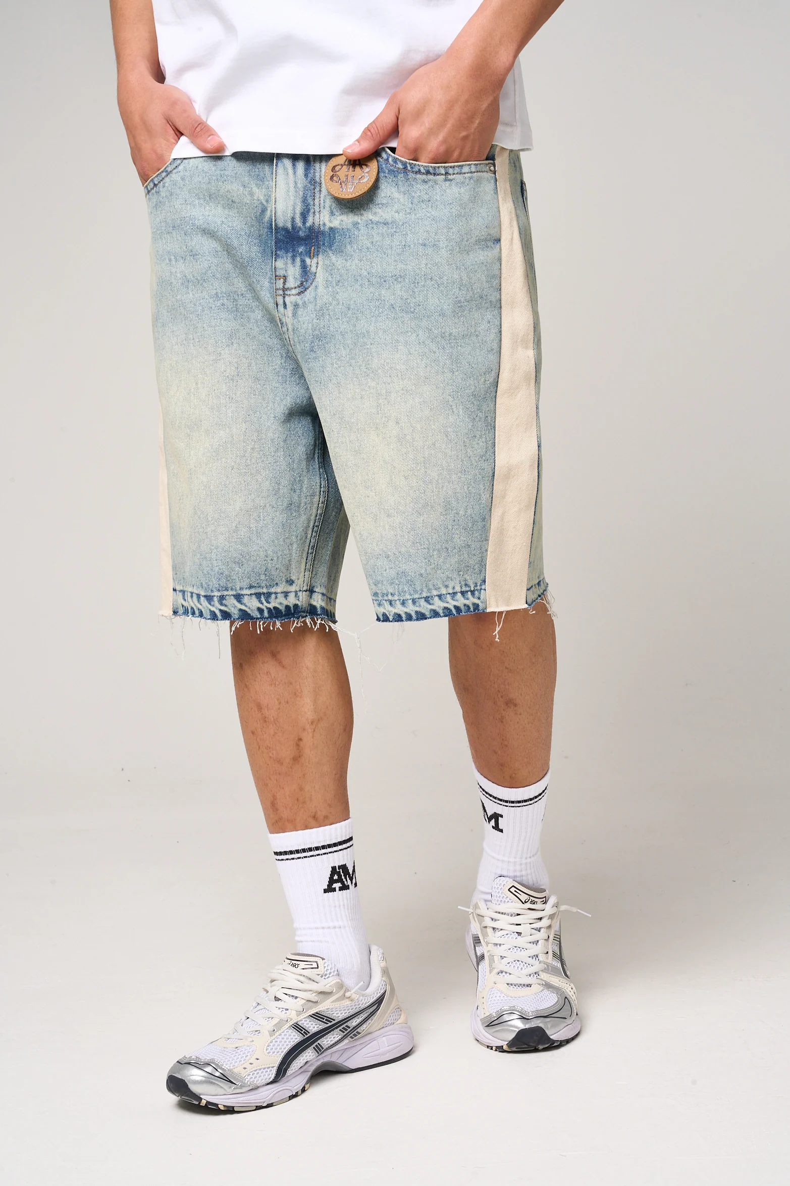 Maranello Tinted Blue Denim Shorts - Image 3