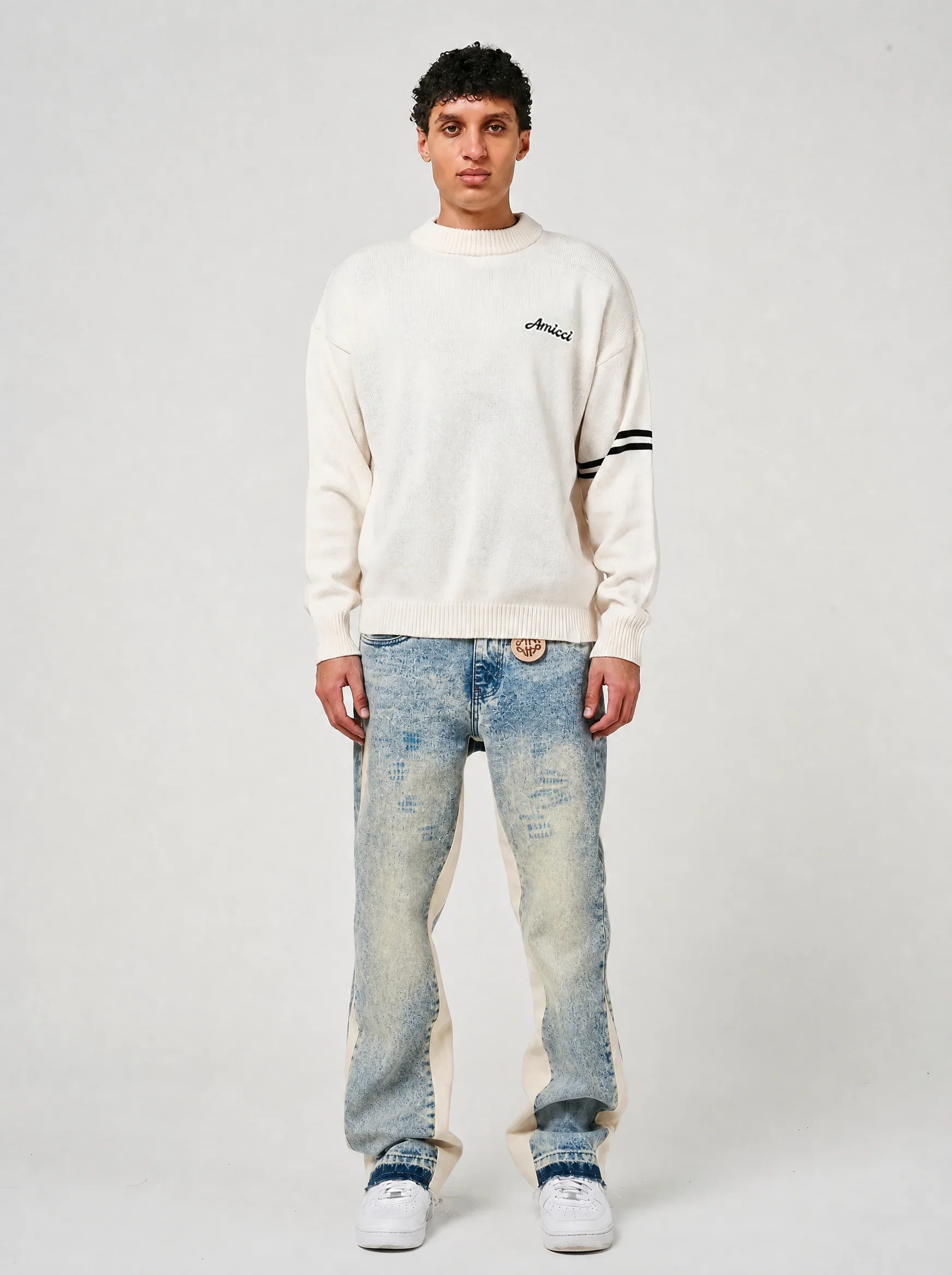 Maranello Tinted Blue Flare Jean - Image 5