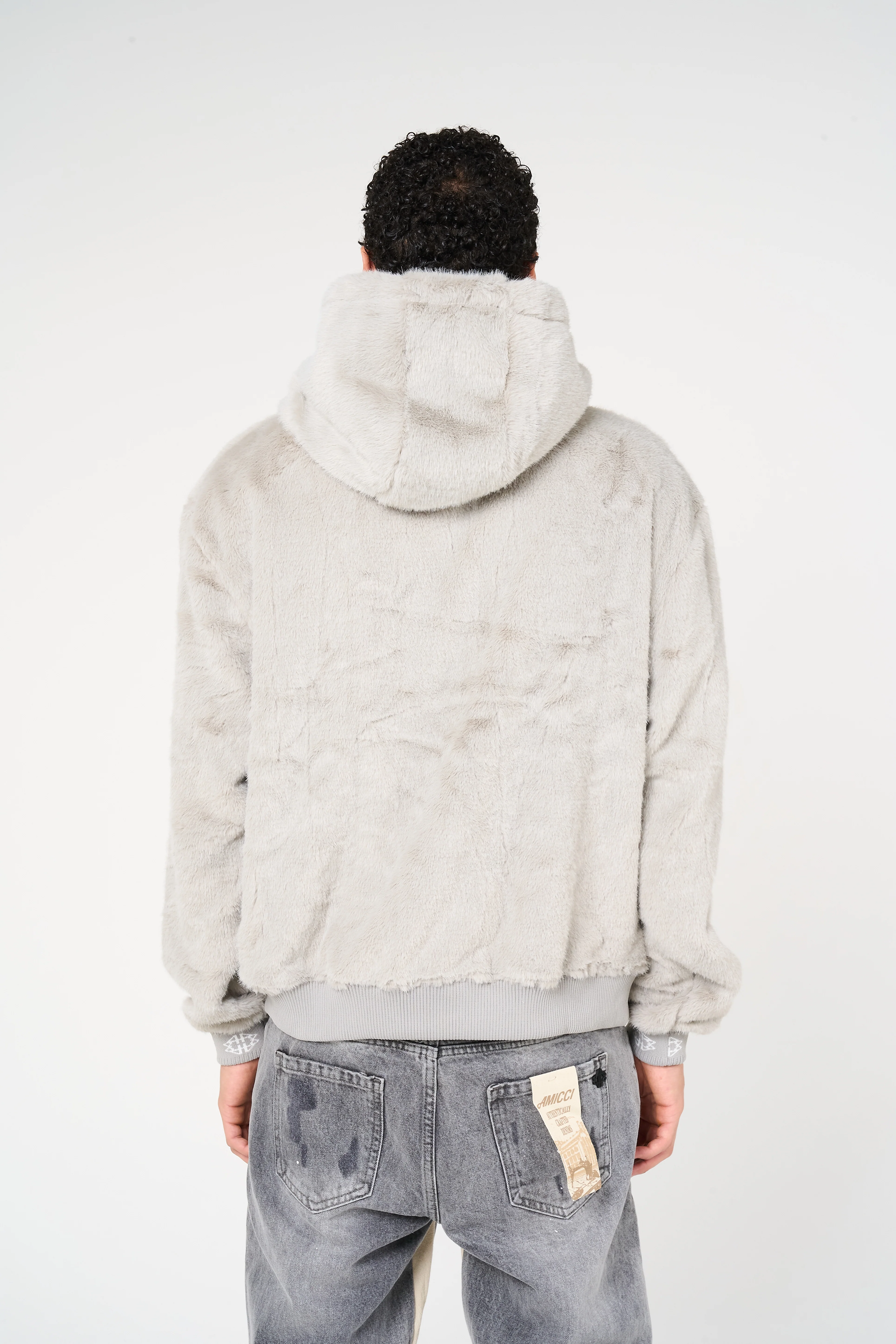 Oakley Grey Fur Hoodie - Image 7