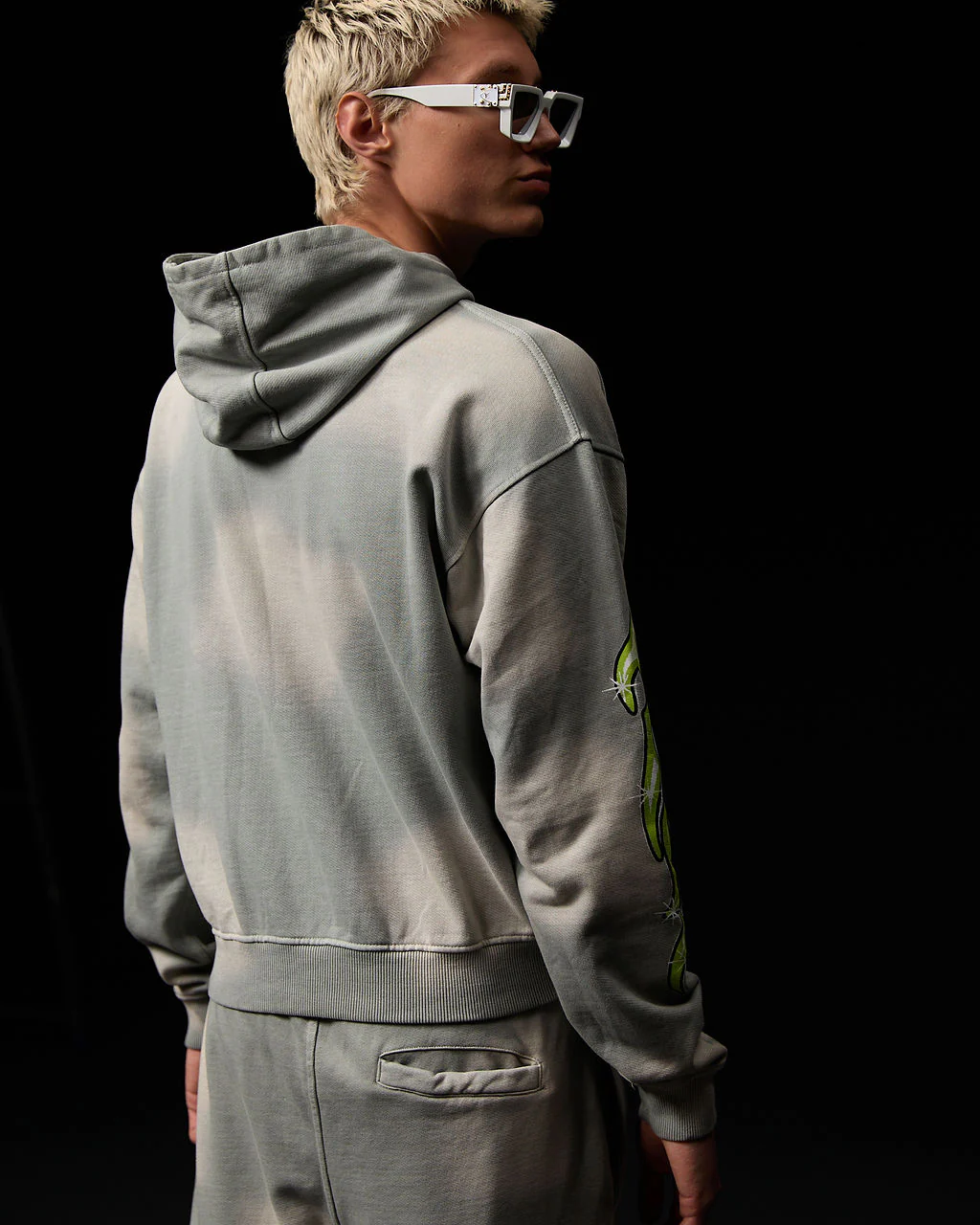 Paola Graphic Hoodie Grey - Image 8