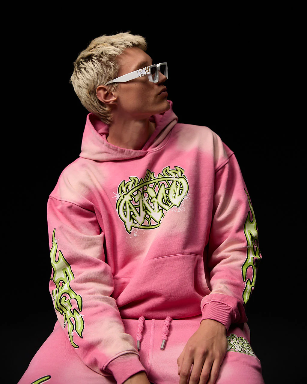 Paola Graphic Hoodie Pink - Image 5