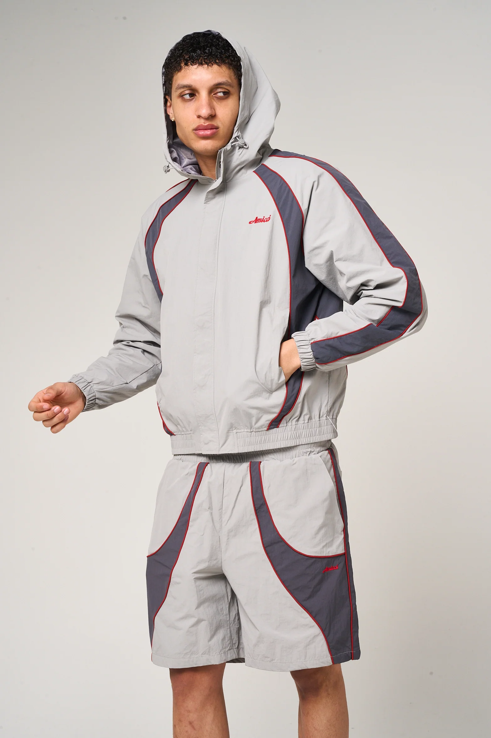 Placido Grey Shell Windbreaker - Image 4