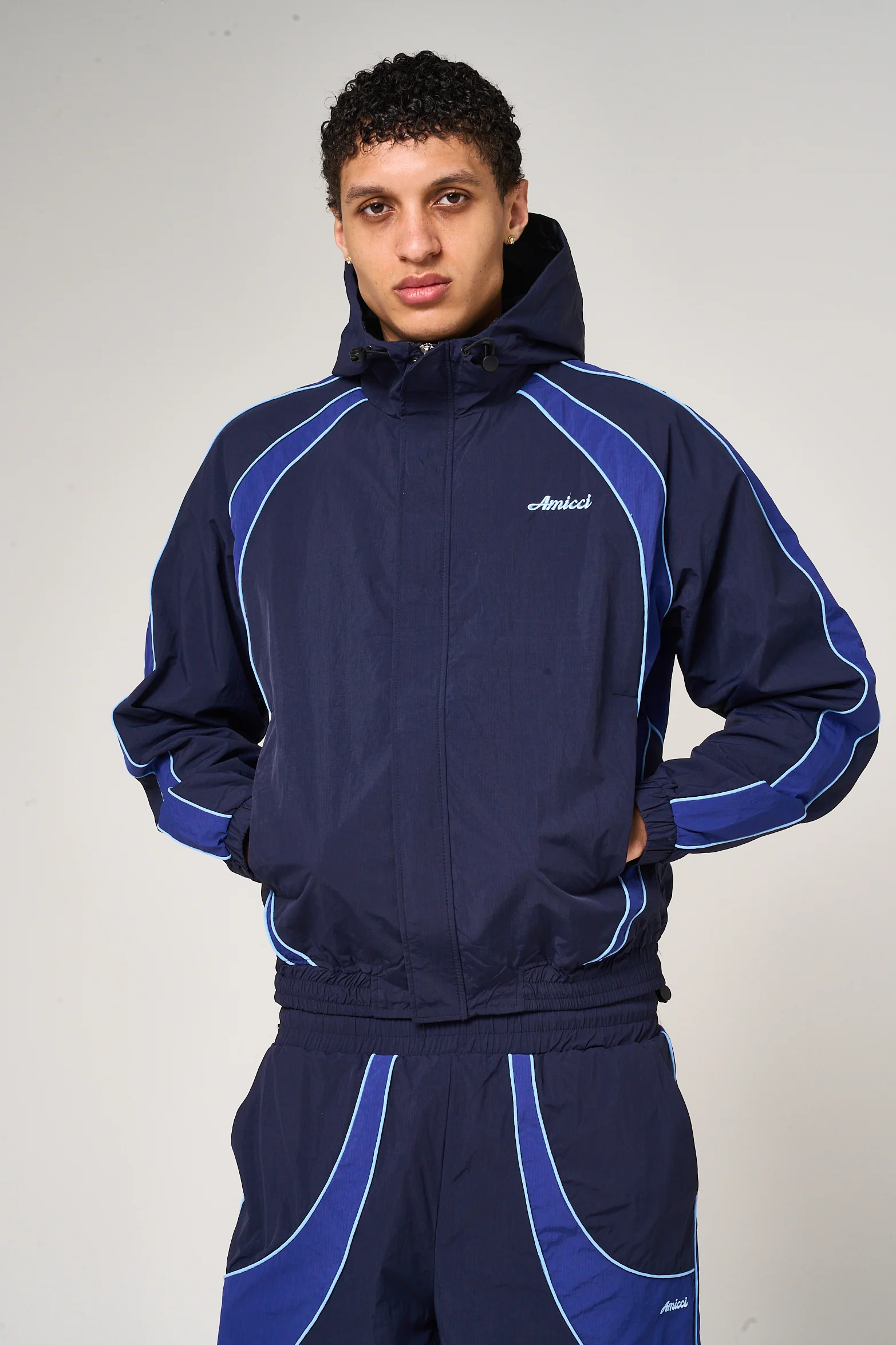 Placido Navy Shell Windbreaker - Image 2