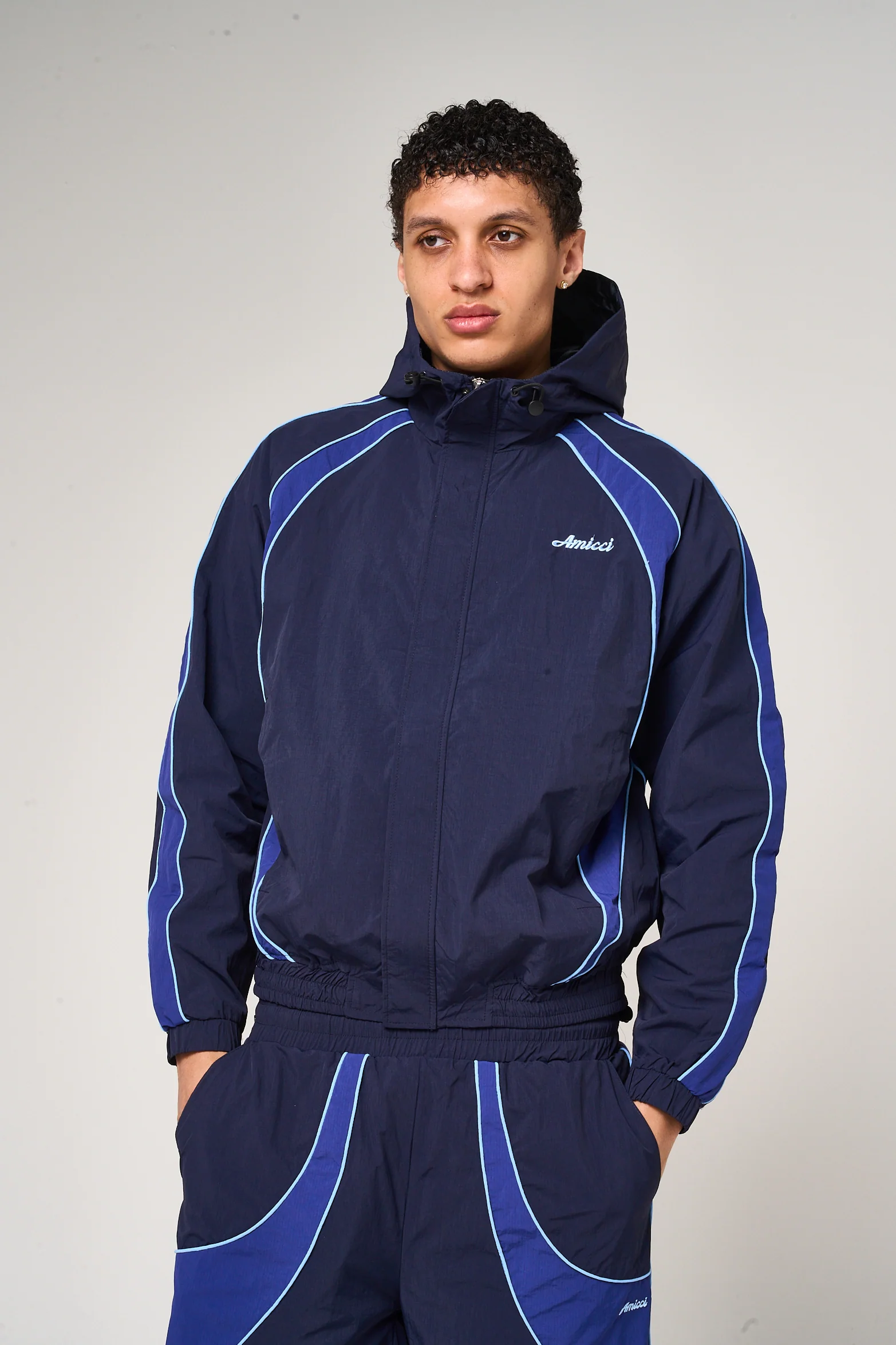 Placido Navy Shell Windbreaker - Image 3