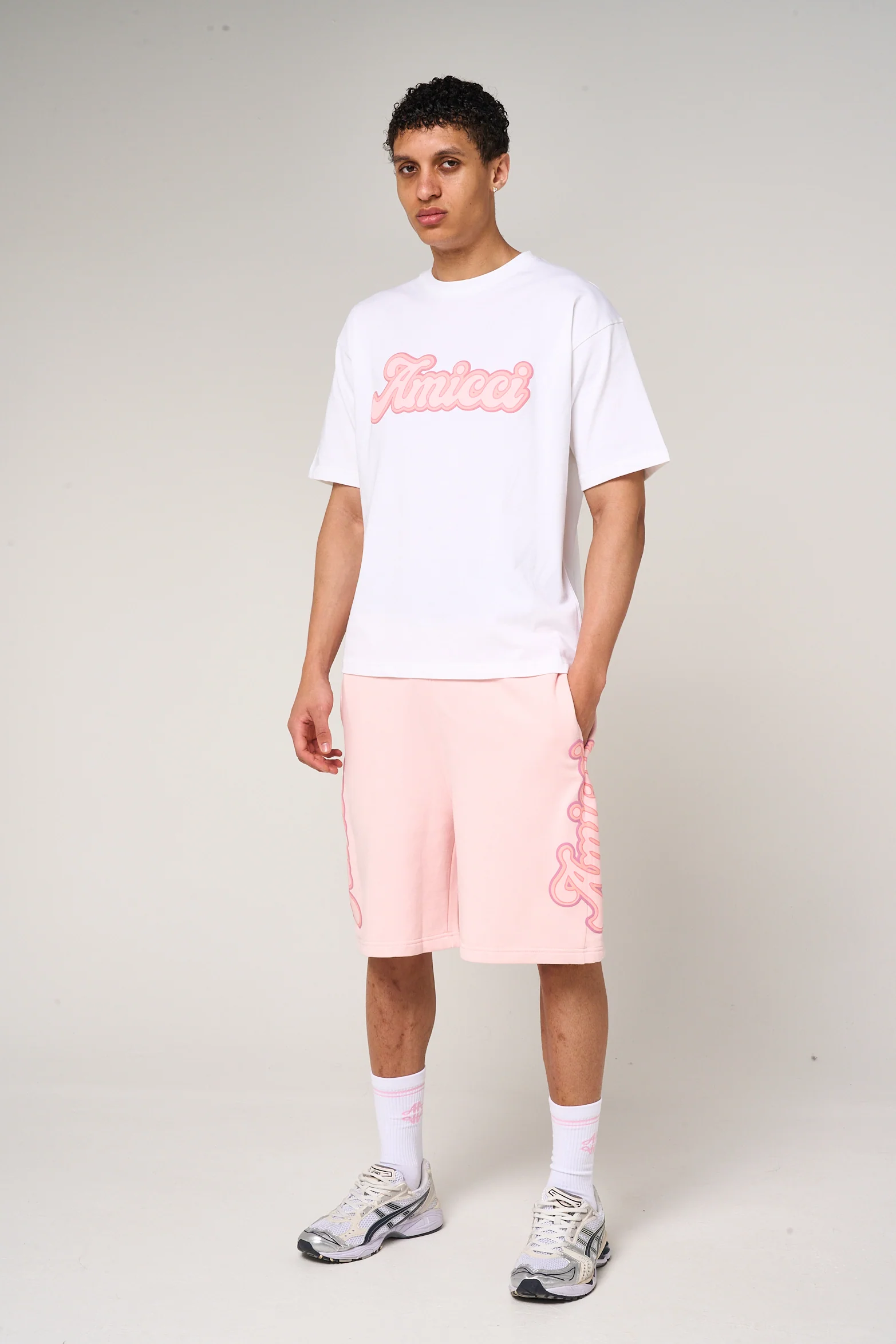 Rachid Puff Print Shorts Pink - Image 4