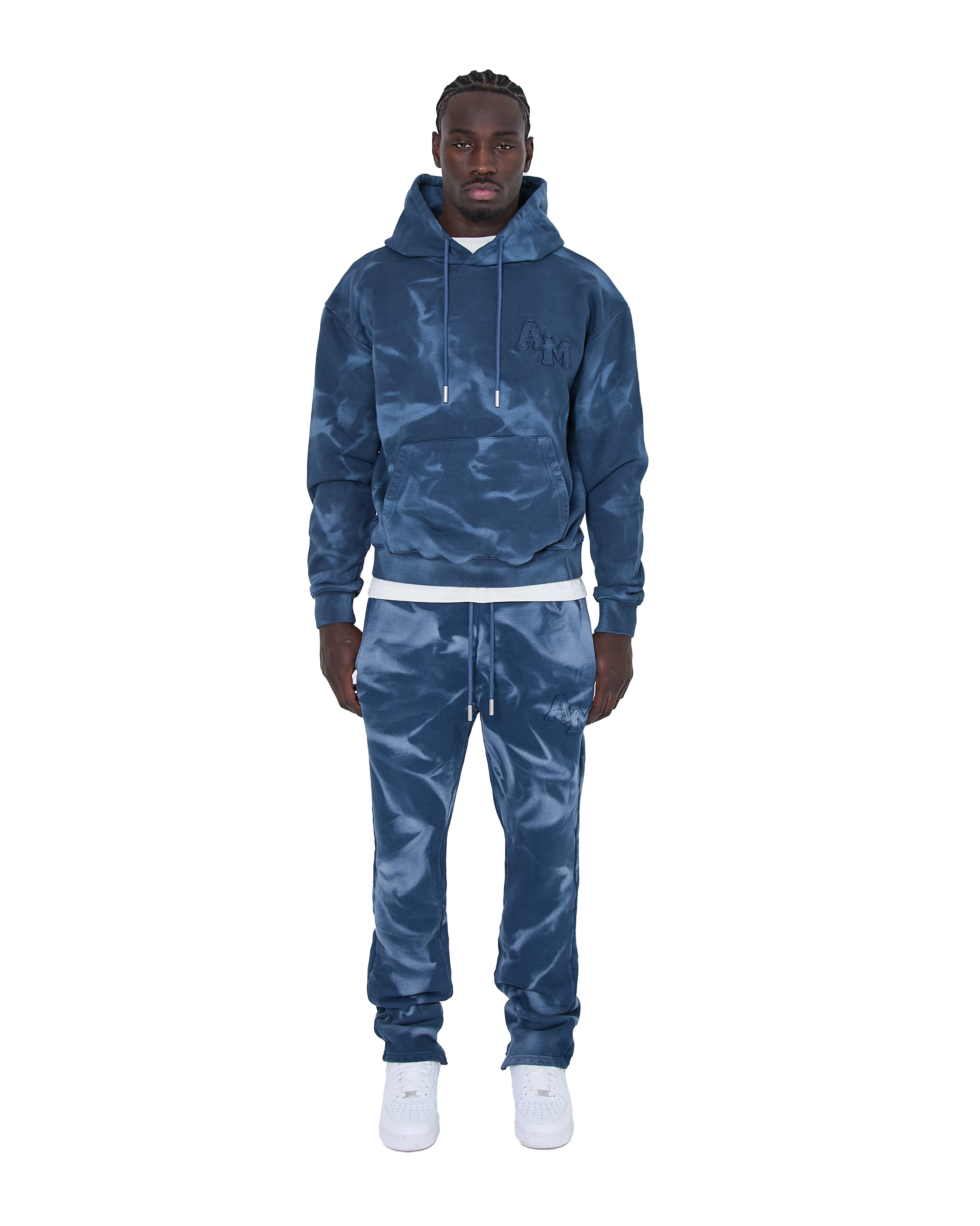 Rezaro Washed Hoodie Navy - Image 3