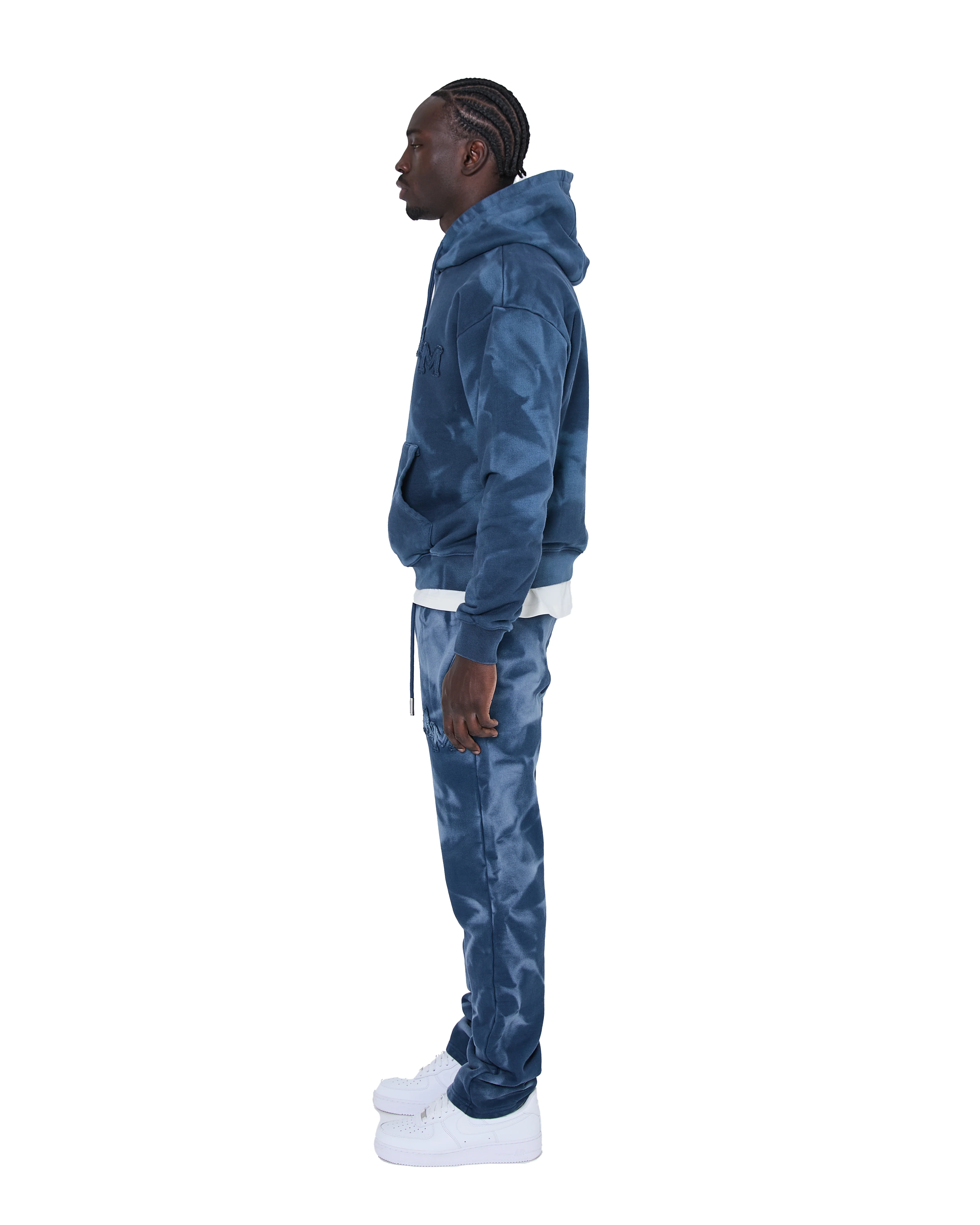 Rezaro Washed Hoodie Navy - Image 6