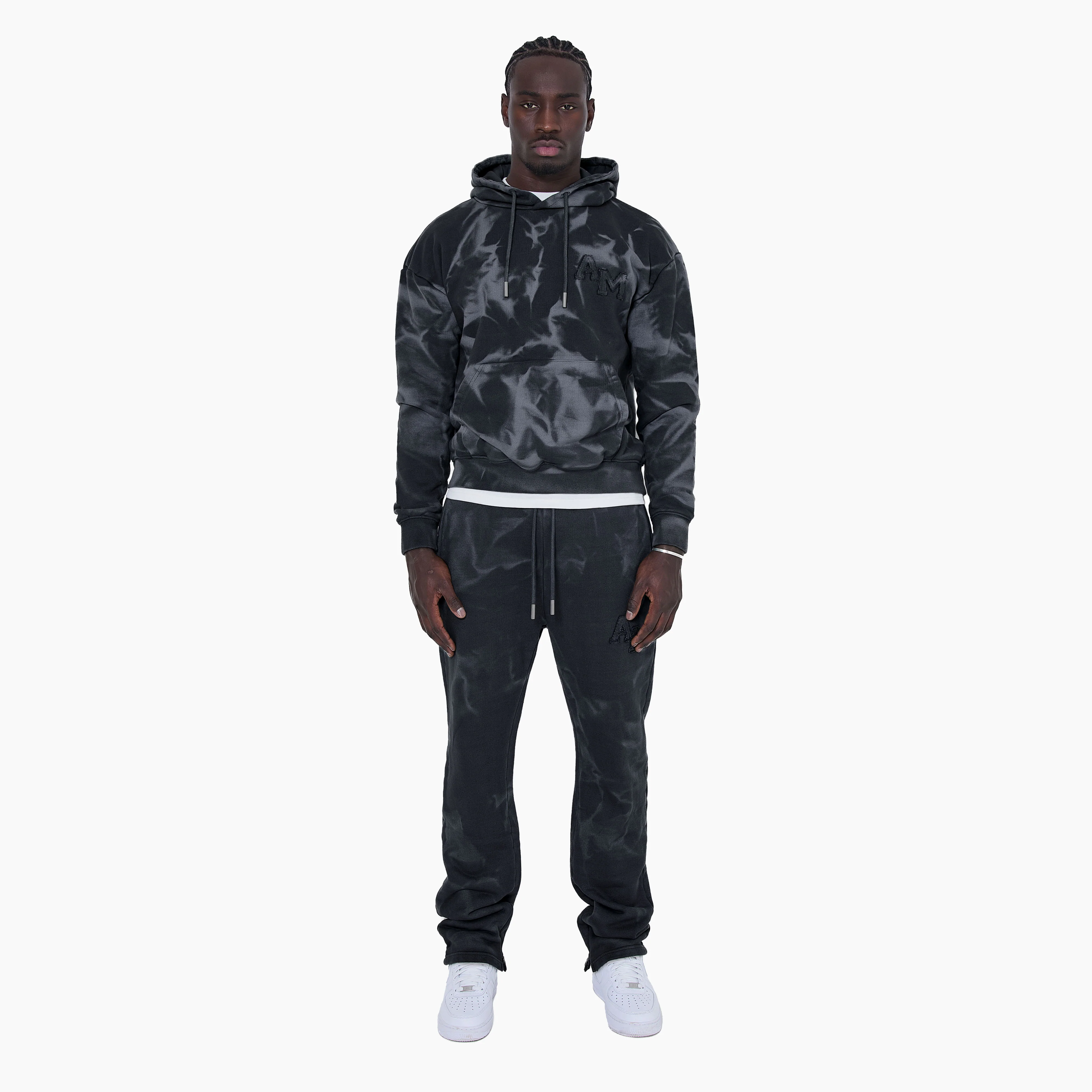Rezaro Cool Grey Washed Hoodie - Image 3