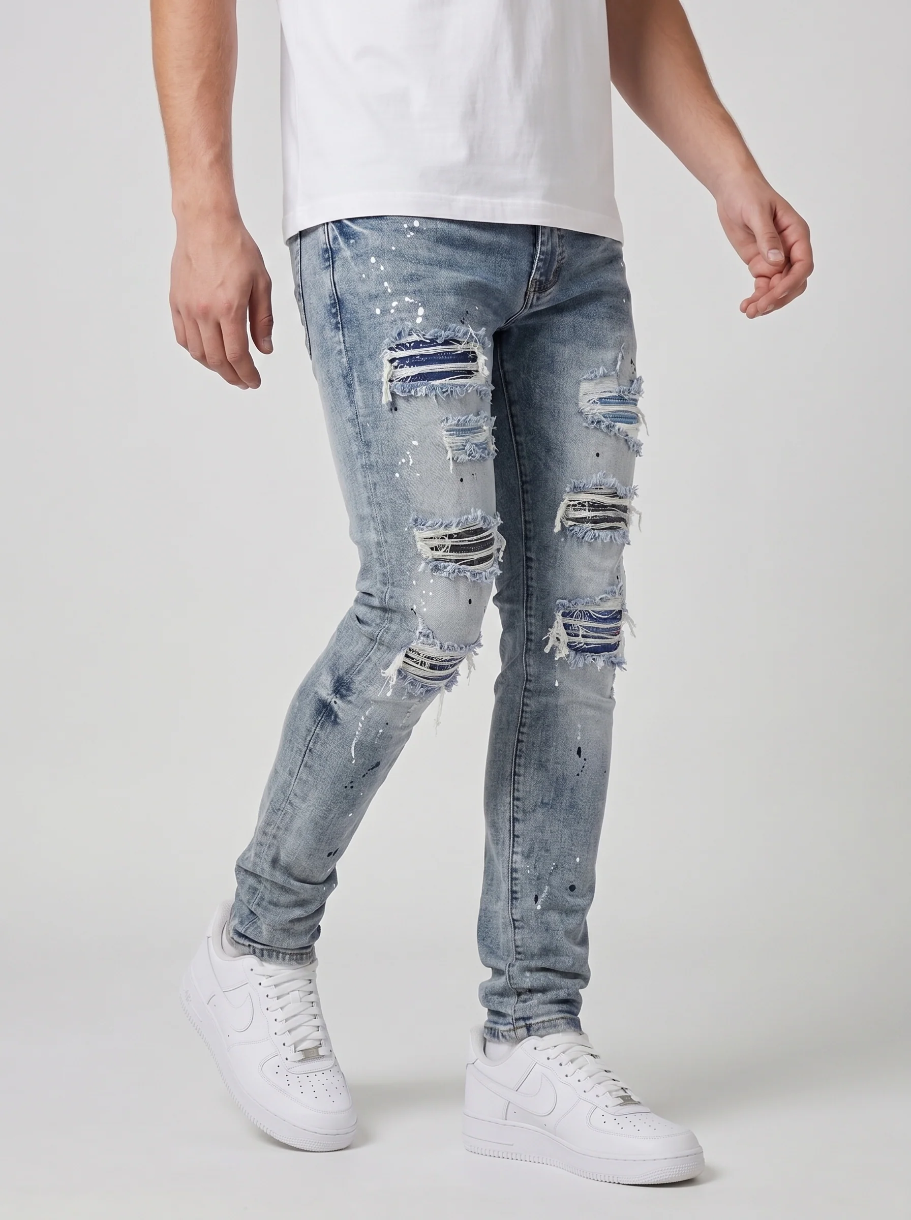Sanko Blue Bandana Skinny Jean - Image 4