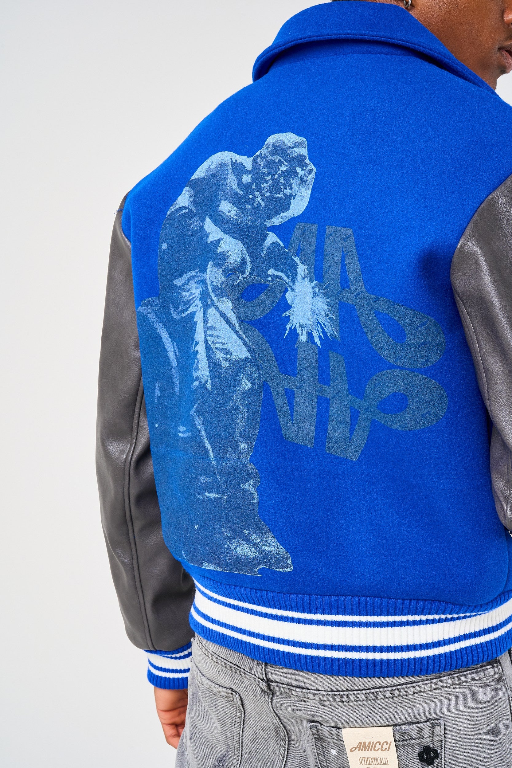 Taras Navy Varsity Jacket - Image 4