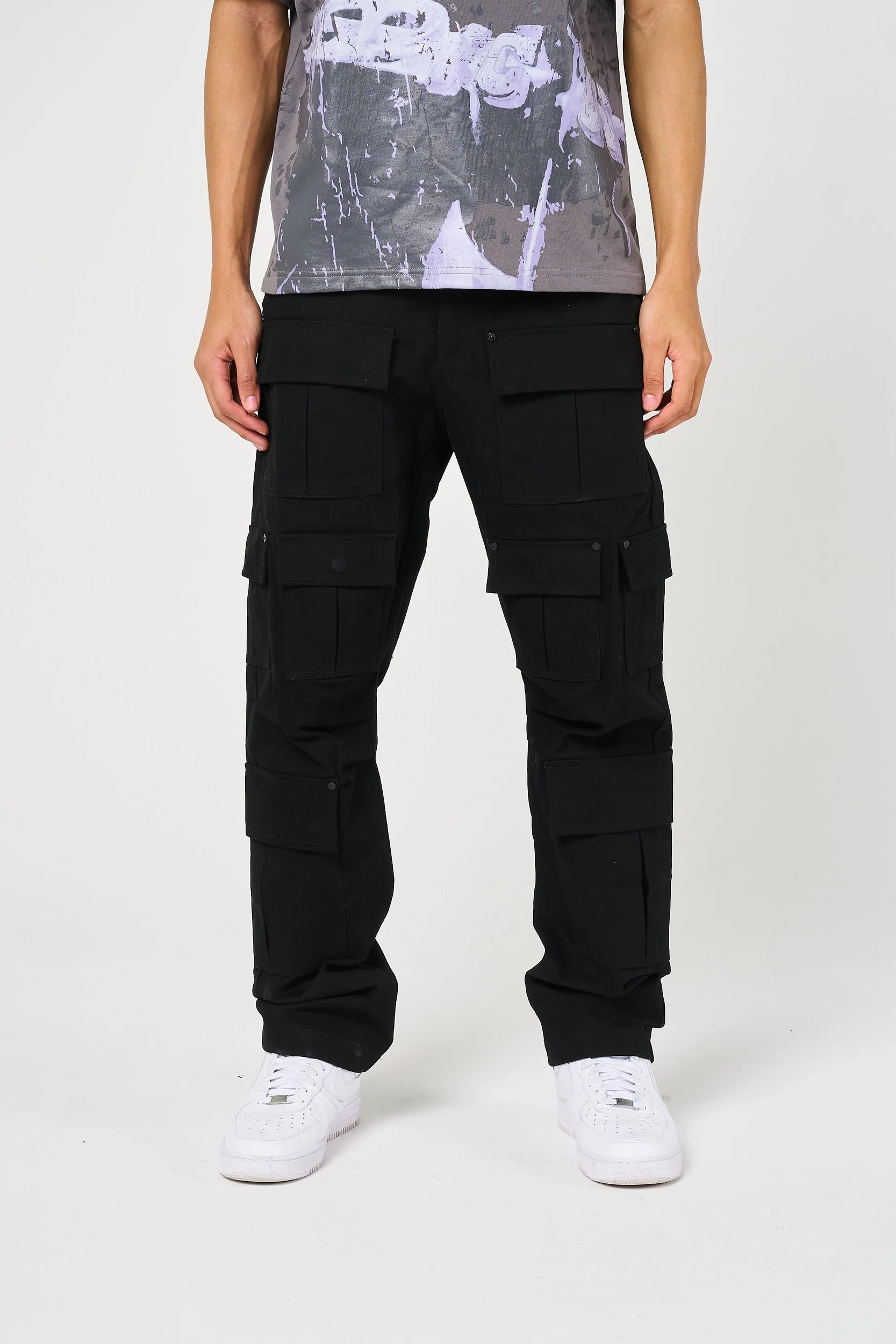 Terron Black Cotton Twill Pants - Image 3