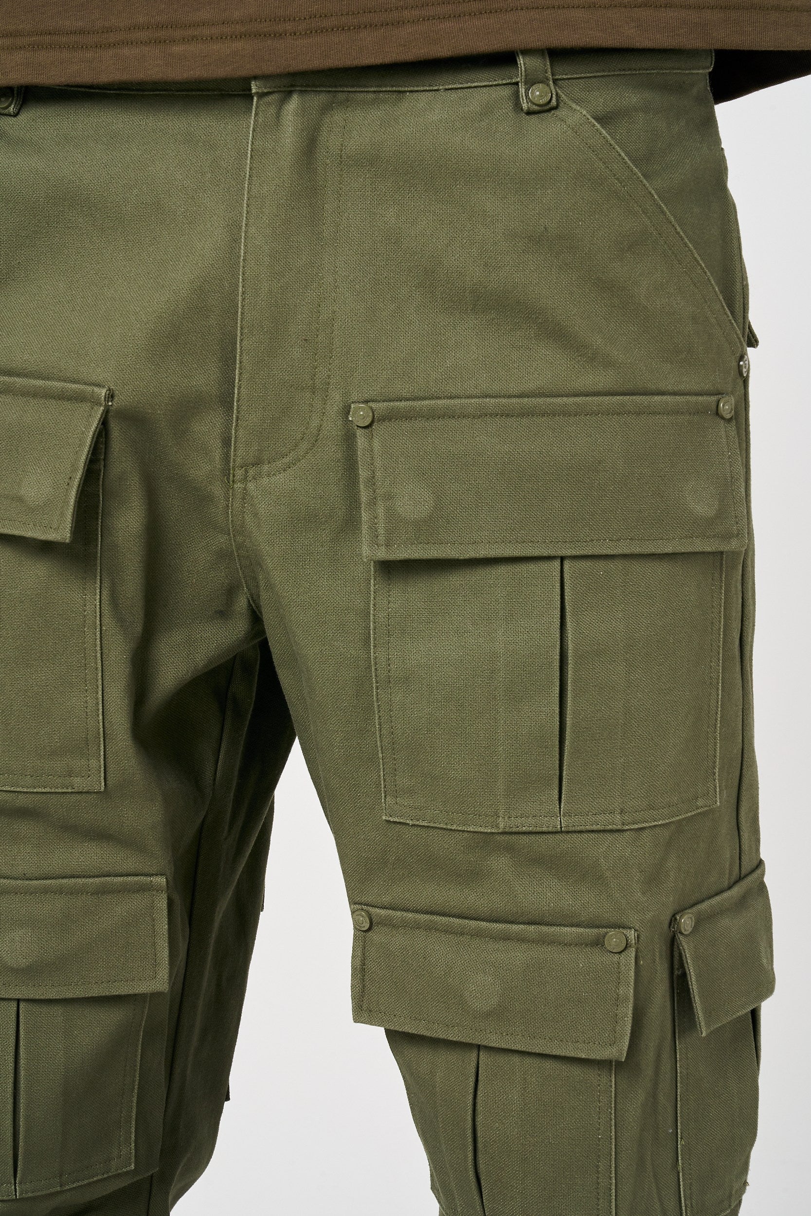 Terron Khaki Cotton Twill Pants - Image 5