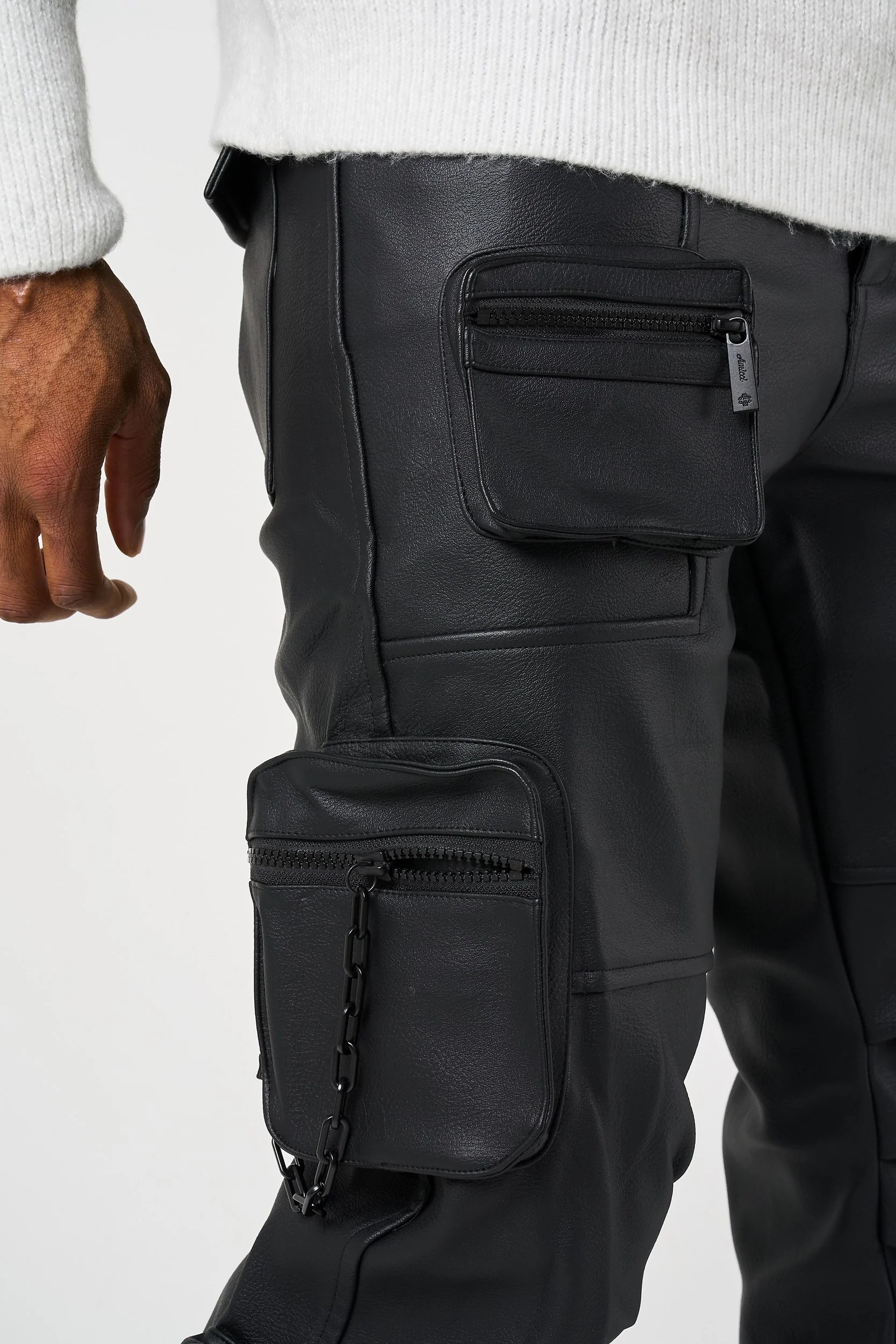 Valenci Leather Cargo Pants - Image 5
